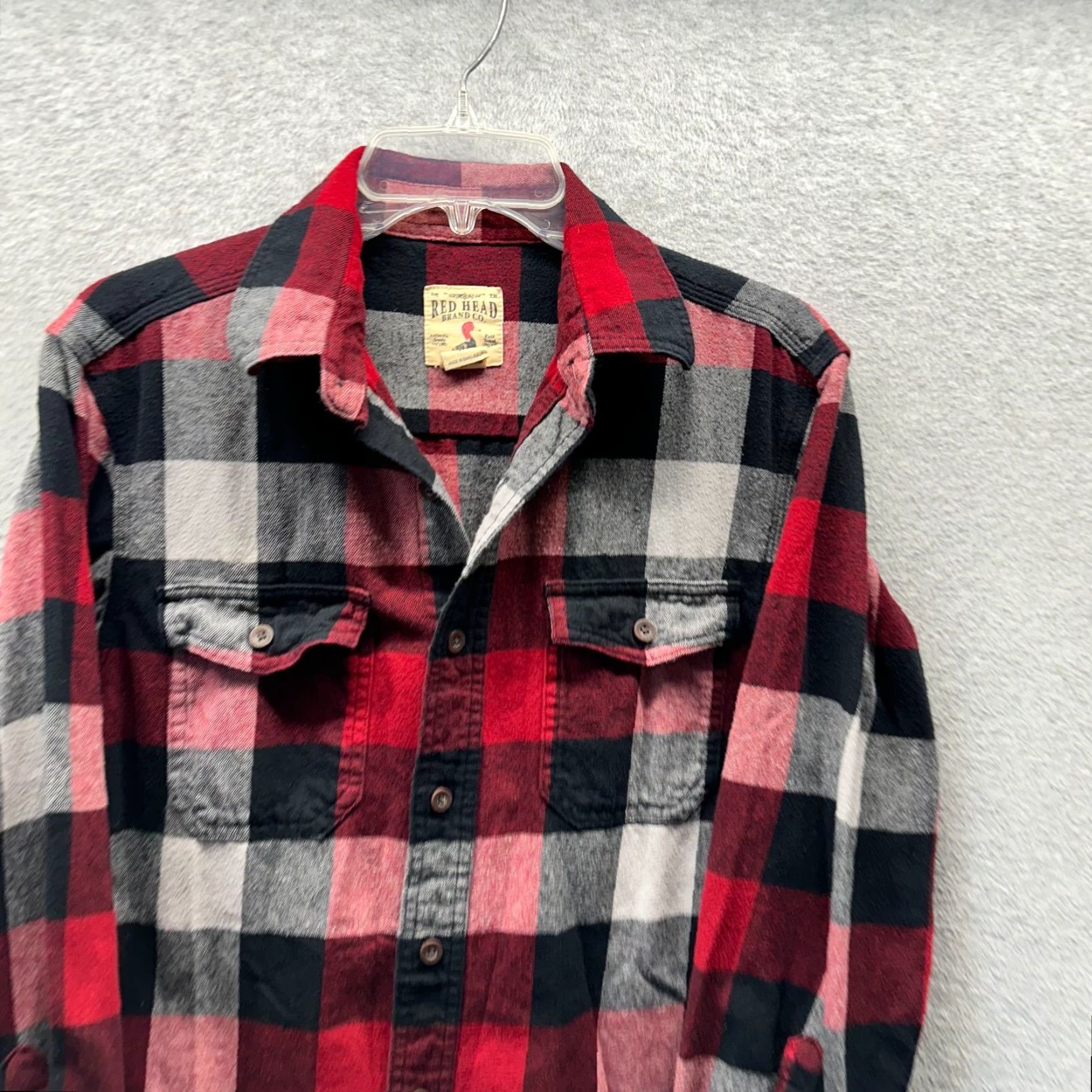 Vintage VINTAGE RedHead Shirt Outdoors Plaid Flannel Cotton Mens Medium Black Gray Buffalo Size US M / EU 48-50 / 2 - 2 Thumbnail