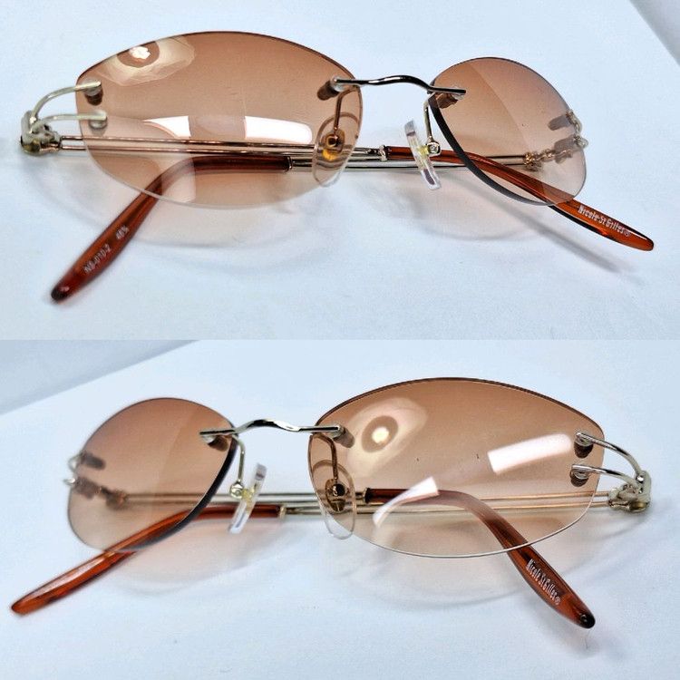 Vintage Nicole St Gilles NS-010-2 Rimless Sunglasses Oval Size ONE SIZE - 4 Thumbnail