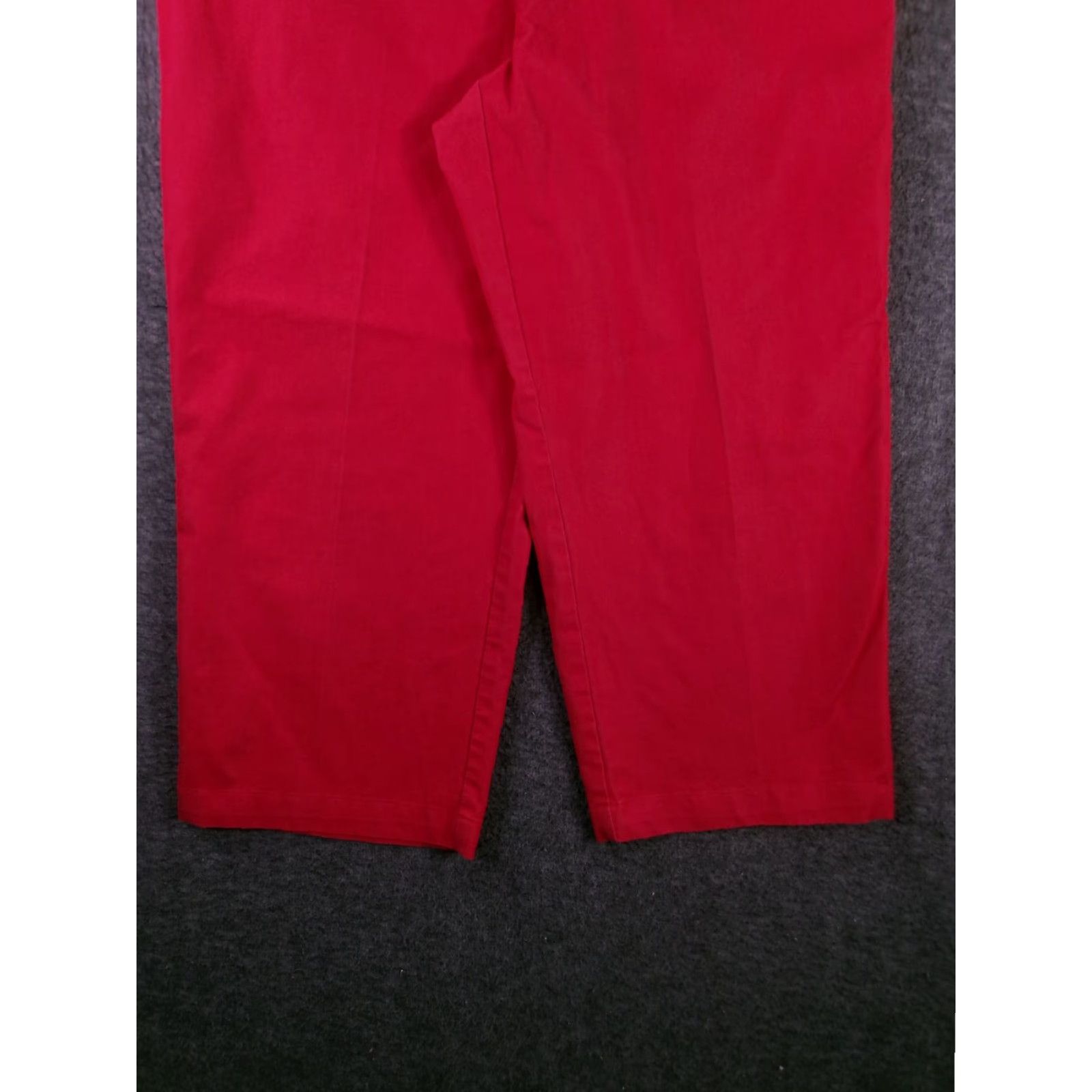 Vintage Sag Harbor Sport Pants Womens M Cropped Pull On Elastic Waist Side Pockets Red Size 32" / US 10 / IT 46 - 3 Thumbnail