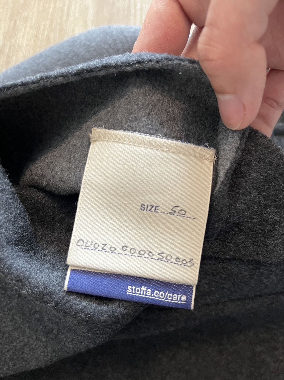 Stoffa Stoffa Split Seam Wave Jacket (Grey Brushed Merino Wool) Size US M / EU 48-50 / 2 - 6 Thumbnail