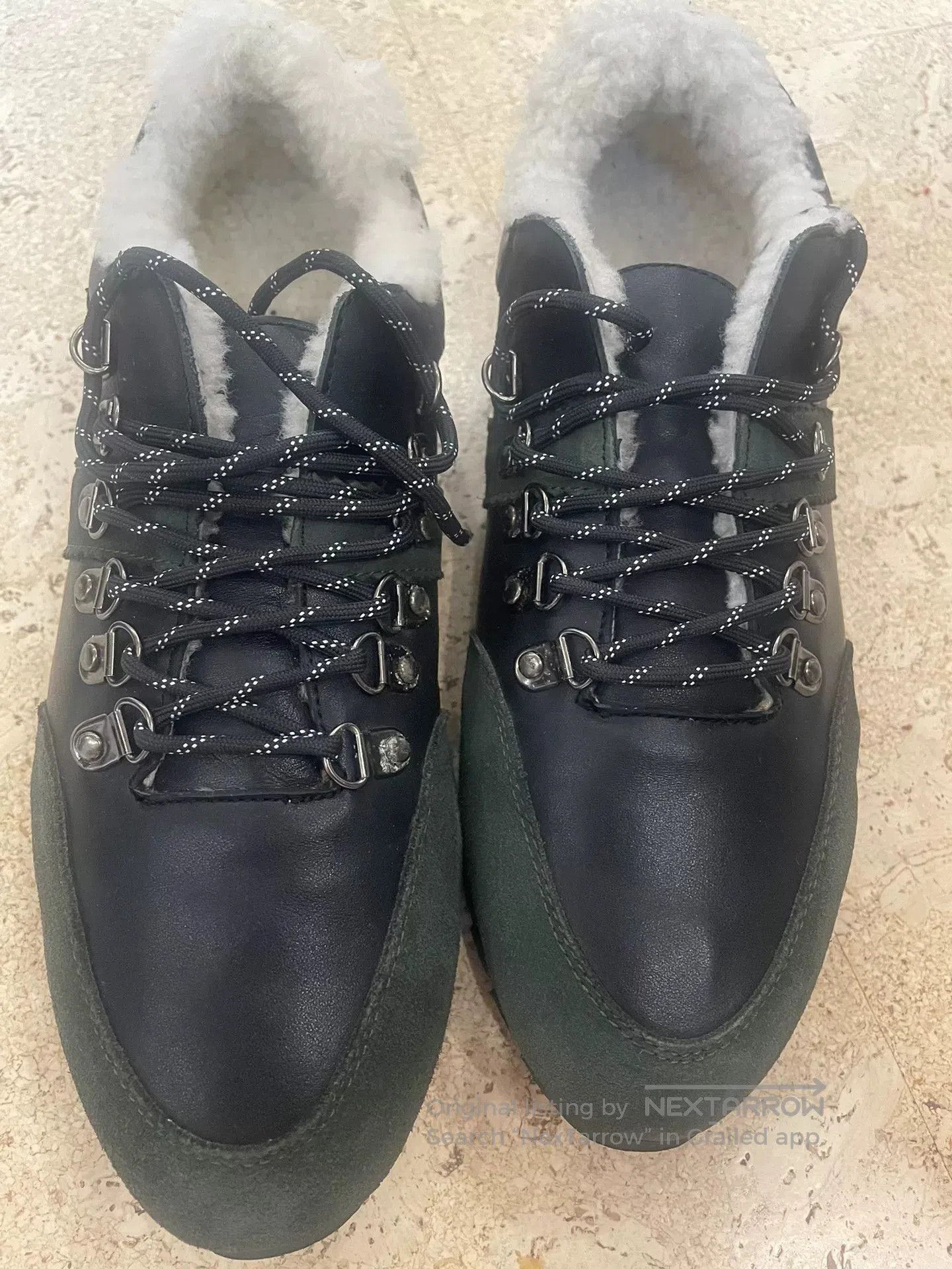 Moncler Men's Leather Shoes Wool Lining.