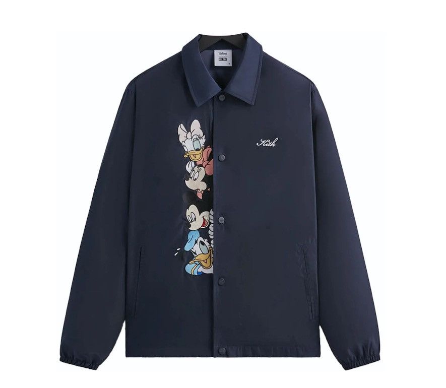 image of × Disney Mickey & Friends Nylon Coaches Jacket in Navy, Men's (Size Large)