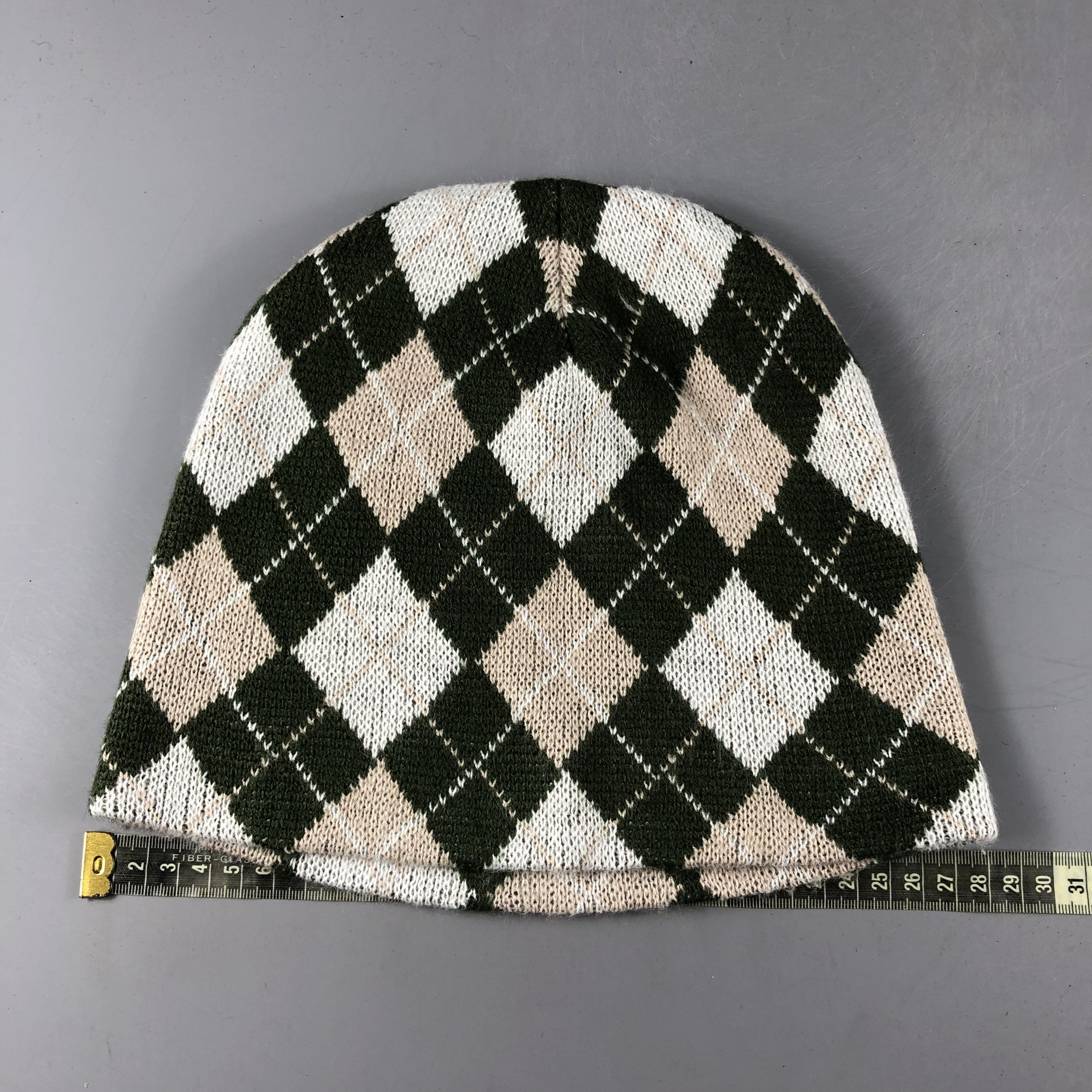Japanese Brand × Vintage Unknown Checker Cuffless Beanie Snow Hat Snow Cap -D745 Size ONE SIZE - 3 Thumbnail