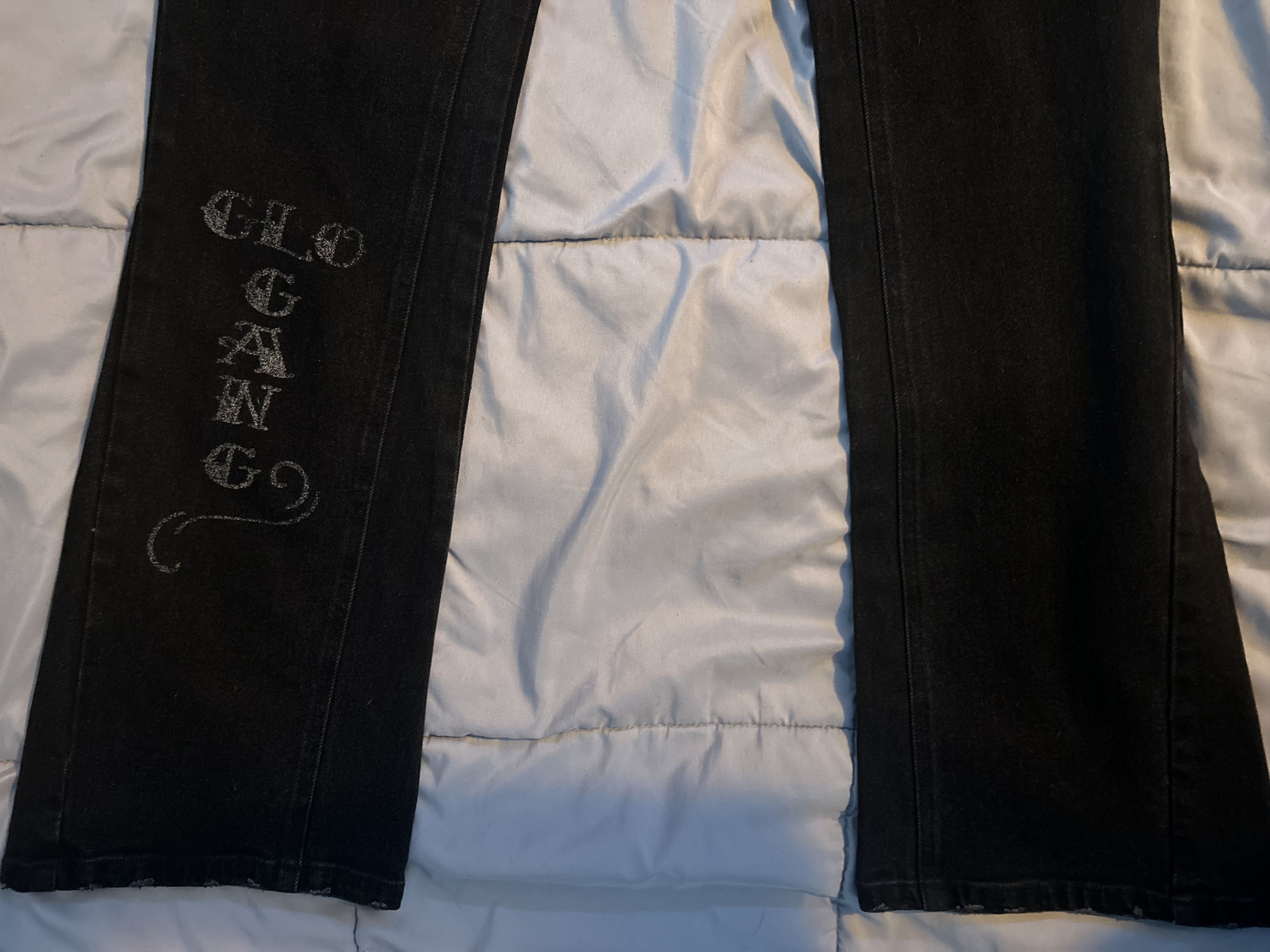 Ed Hardy × Glo Gang × Unknown London Ed Hardy Chief Keef Flared denim Size US 32 / EU 48 - 3 Thumbnail