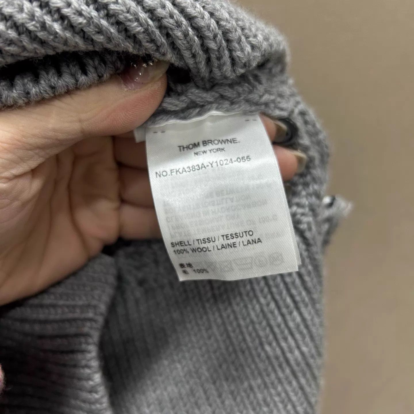 Thom Browne Thom Browne gray classic logo wool sweater 40 NWT Size S / US 4 / IT 40 - 4 Thumbnail