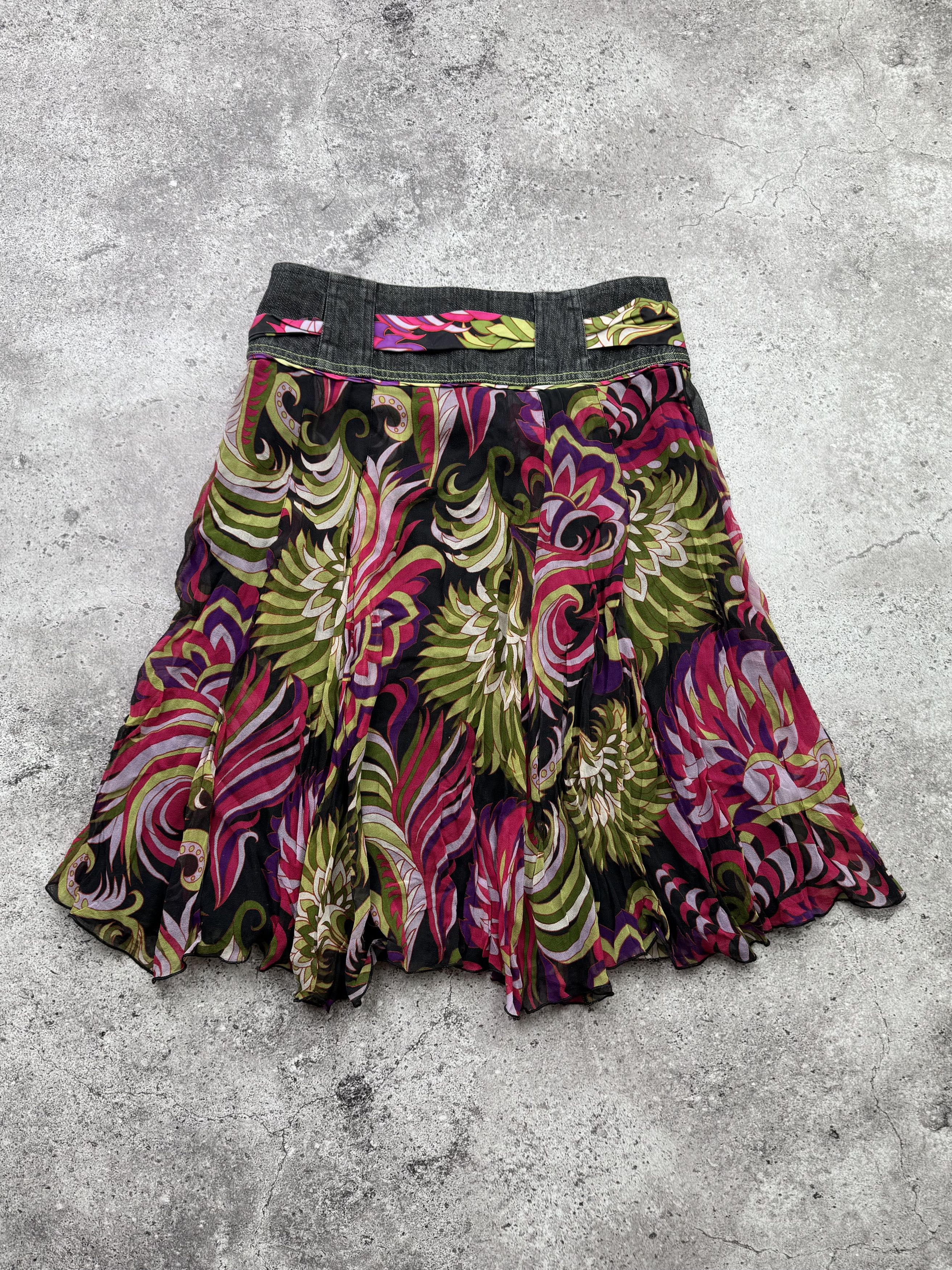 Japanese Brand Vintage Silk Flare Skirt (E8) Size 25" / US 0 / IT 36 - 7 Thumbnail
