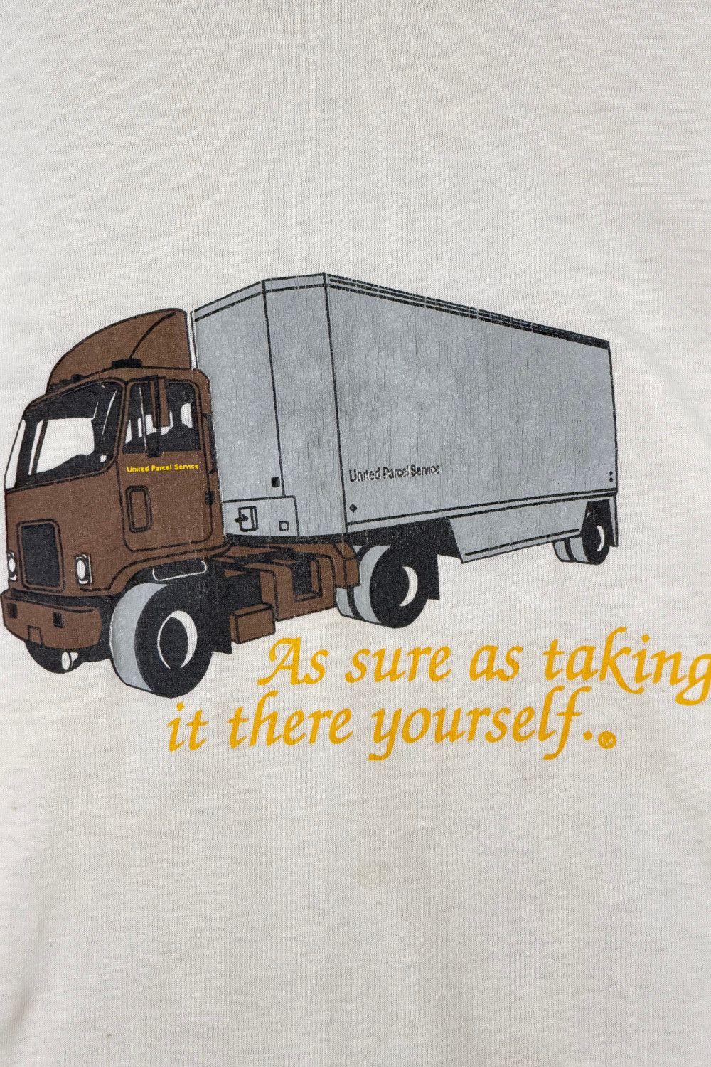 Fruit Of The Loom UPS Promo Tee - “As sure as taking it there yourself” FOTL Size US XXL / EU 58 / 5 - 4 Thumbnail
