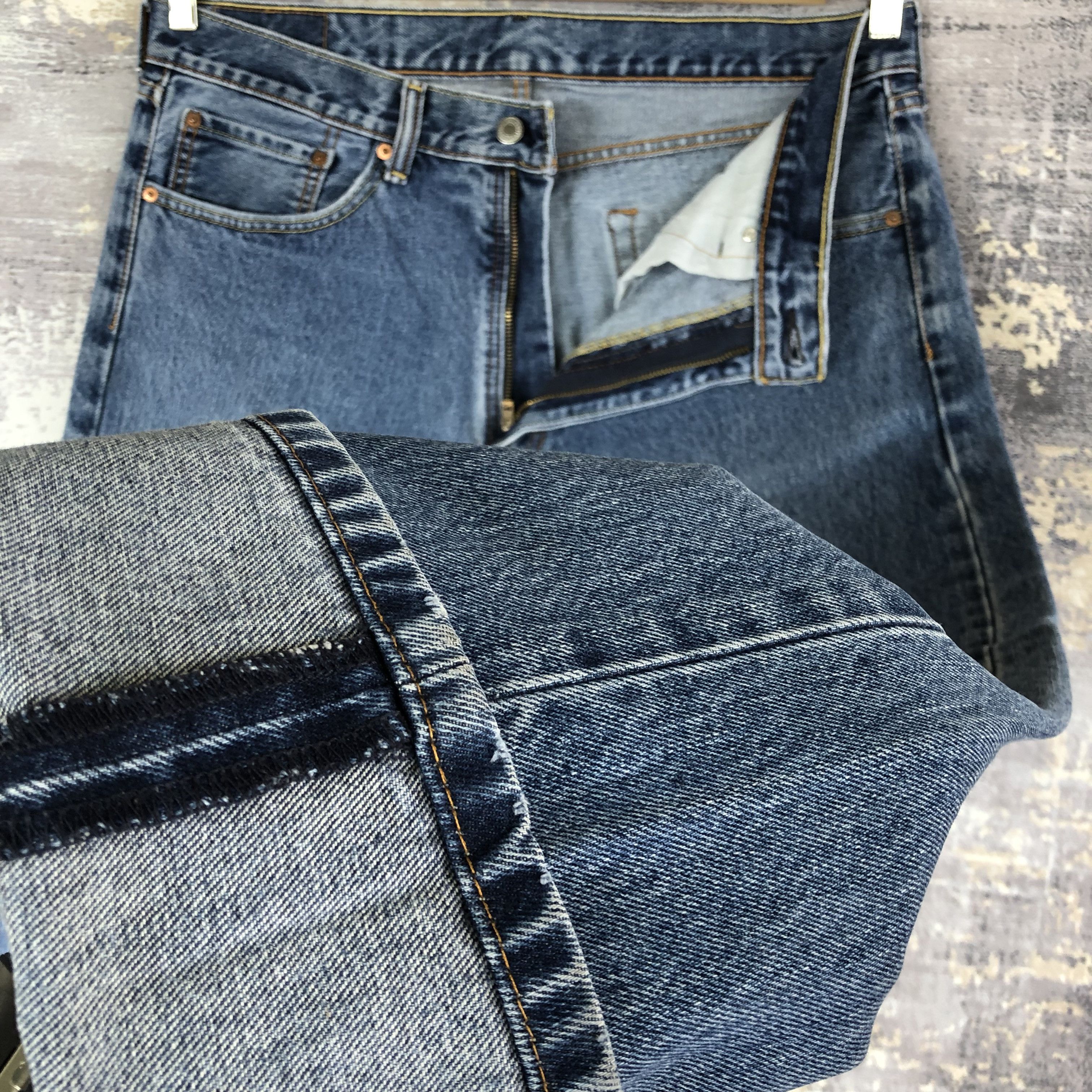 Levi's Vintage 90's Levis 505 Faded Jeans Levi's Stone Wash Denim Size US 36 / EU 52 - 8 Thumbnail