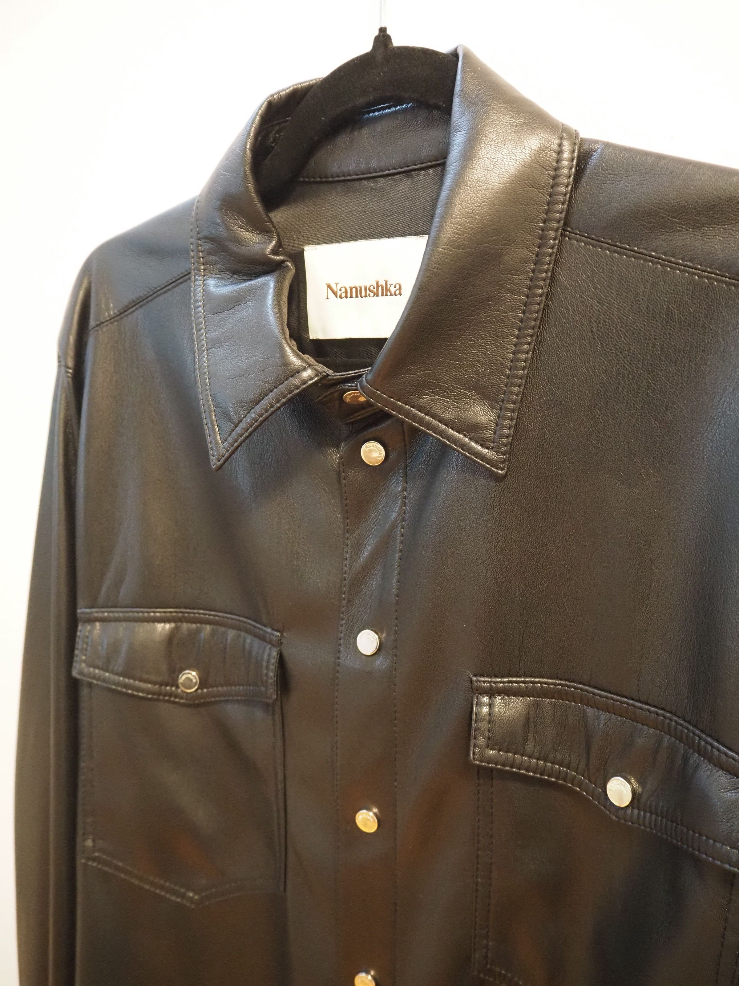 Nanushka Nanushka Vegan Leather Shirt Size US M / EU 48-50 / 2 - 3 Thumbnail