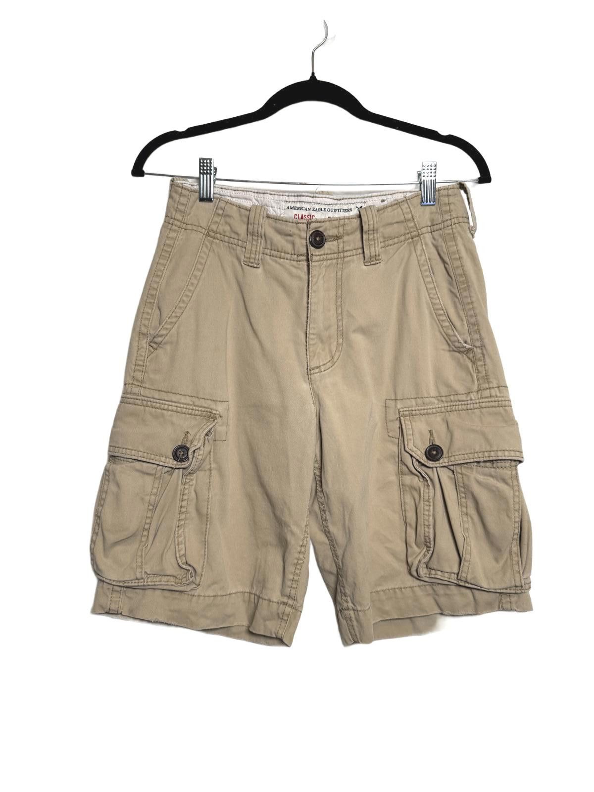 Designer American Eagle Men's Khaki Tan Cargo Shorts Y2K Grunge Size US 26 / EU 42 - 1 Thumbnail