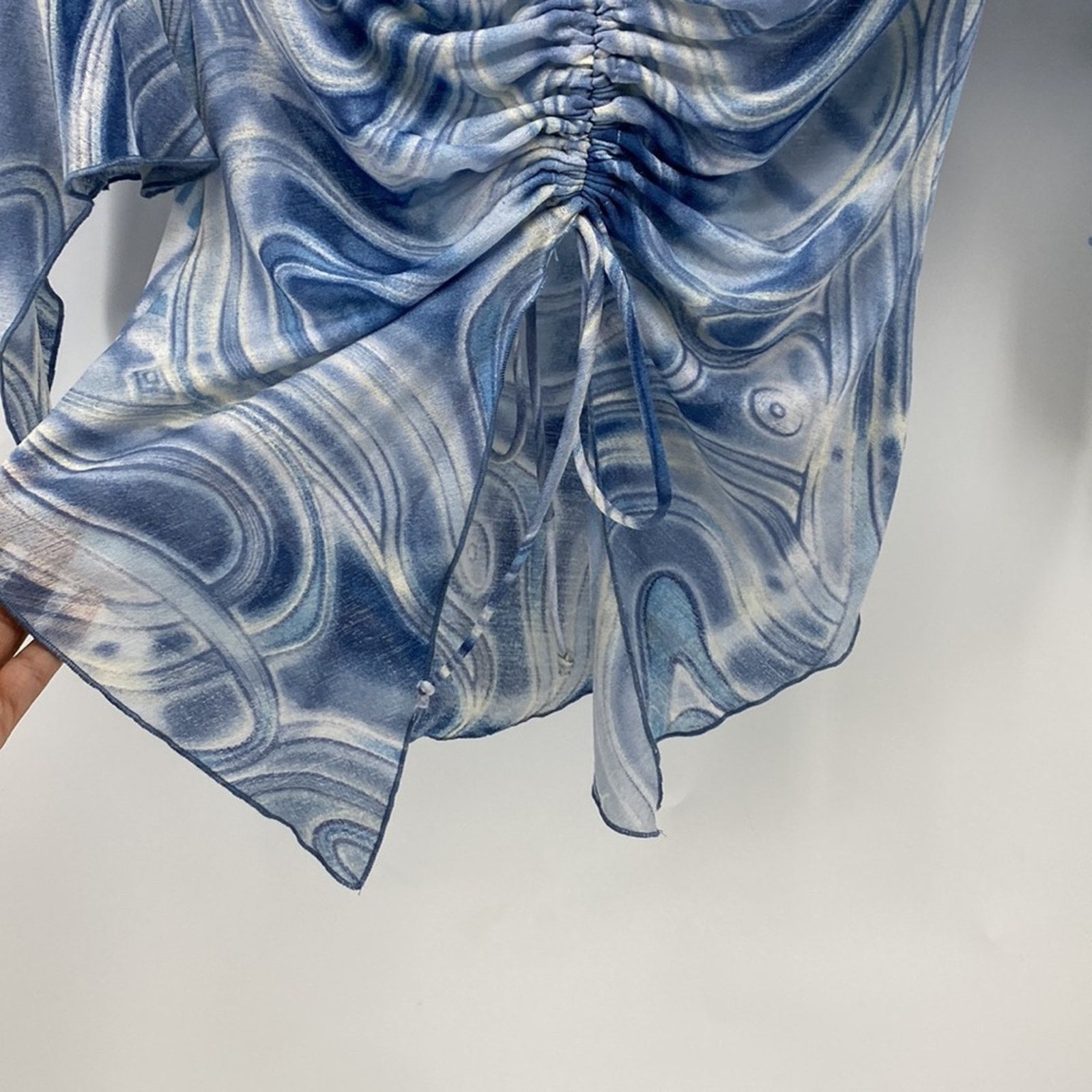Other Finesse marble printed True Y2K top size S handkerchief hem Size S / US 4 / IT 40 - 6 Thumbnail
