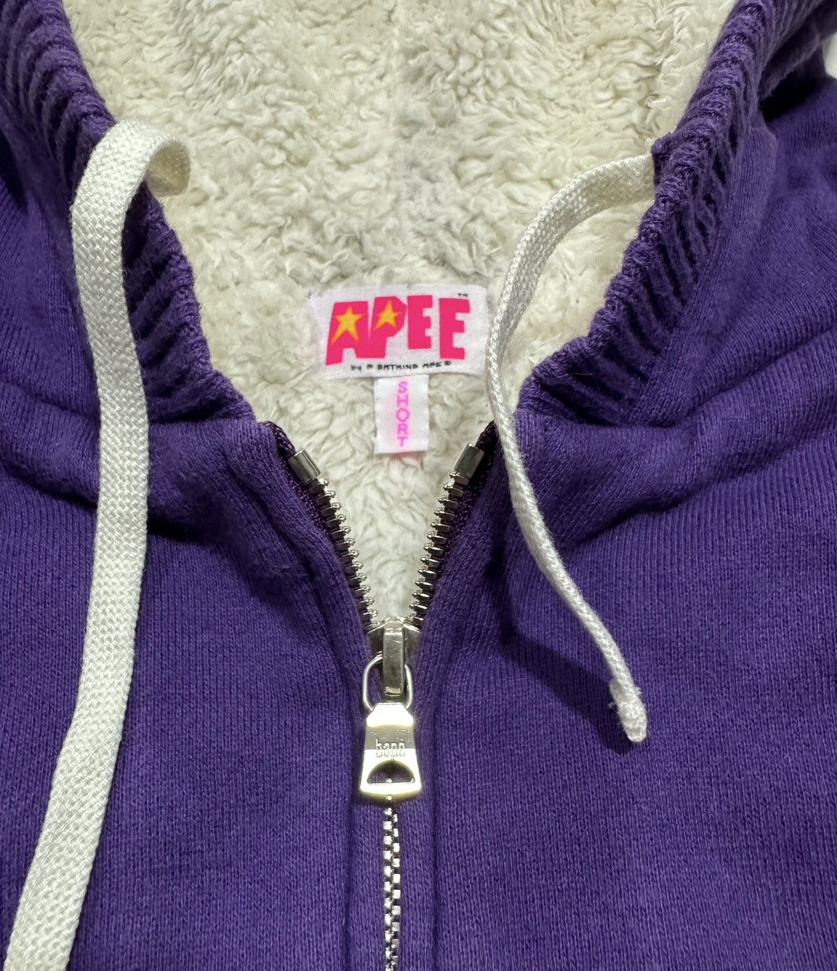 Bape Embroidered Sherpa Hoodie Size S / US 4 / IT 40 - 6 Thumbnail