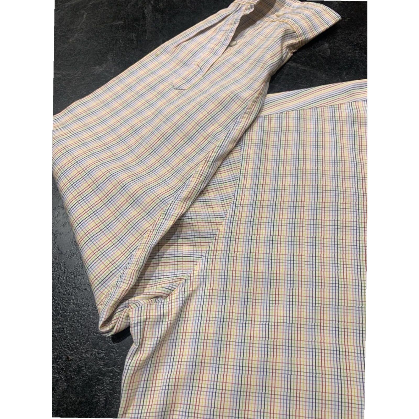 Sid Mashburn Oxford Men's XL Long Sleeve Button Up Striped Multicolor Shirt Size US XL / EU 56 / 4 - 6 Thumbnail