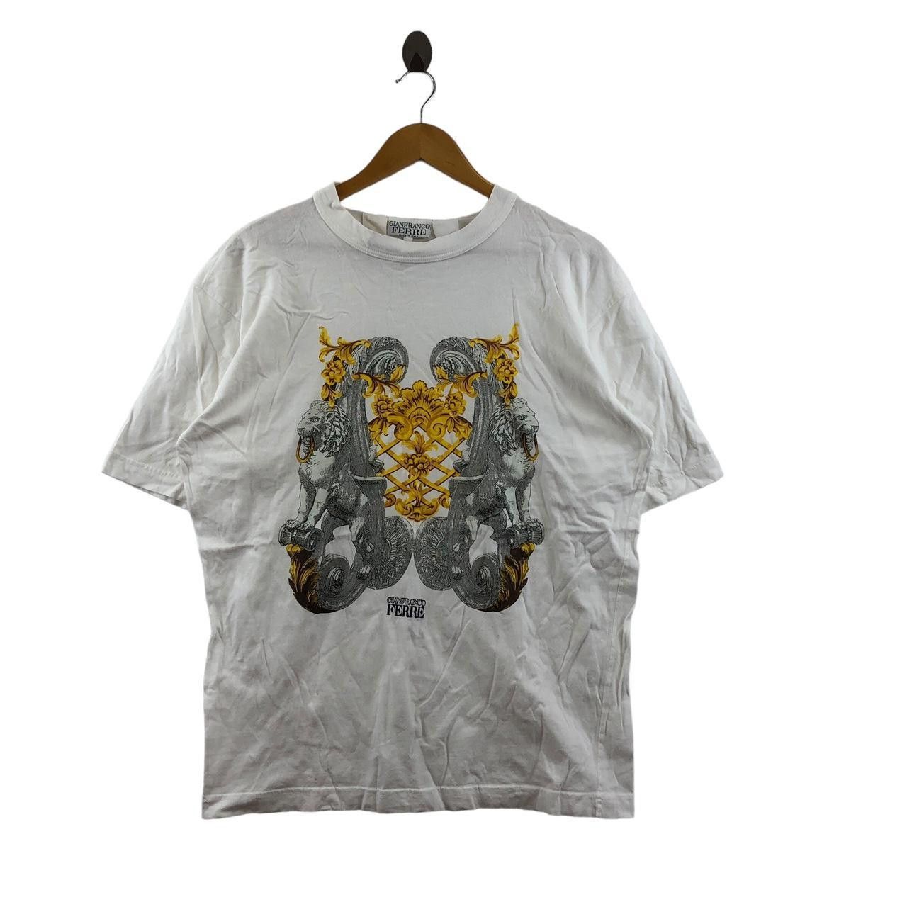 Gianfranco Ferre Vintage GIANFRANCO FERRE Baroque Lion Italy Tee Shirt Size L / US 10 / IT 46 - 1 Thumbnail