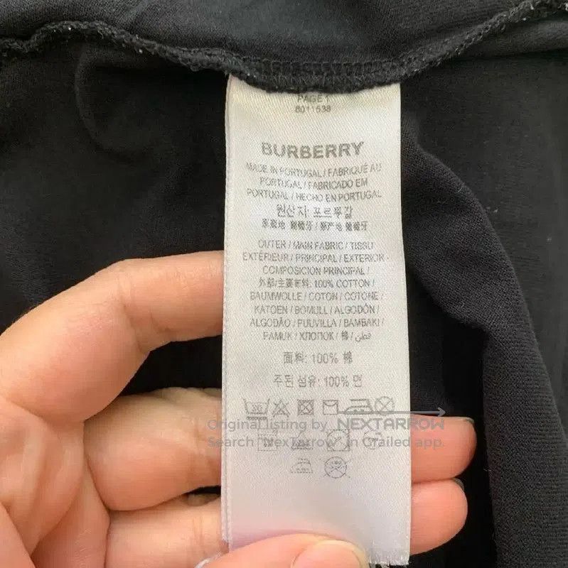 Burberry Burberry Black Cotton T-Shirt for Women. Size L / US 10 / IT 46 - 7 Thumbnail