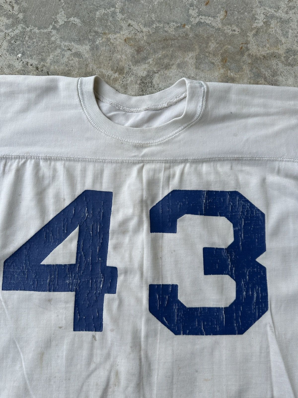Vintage 60s Dirty Champion Number 43 single stitch football jersey Size US XL / EU 56 / 4 - 3 Thumbnail