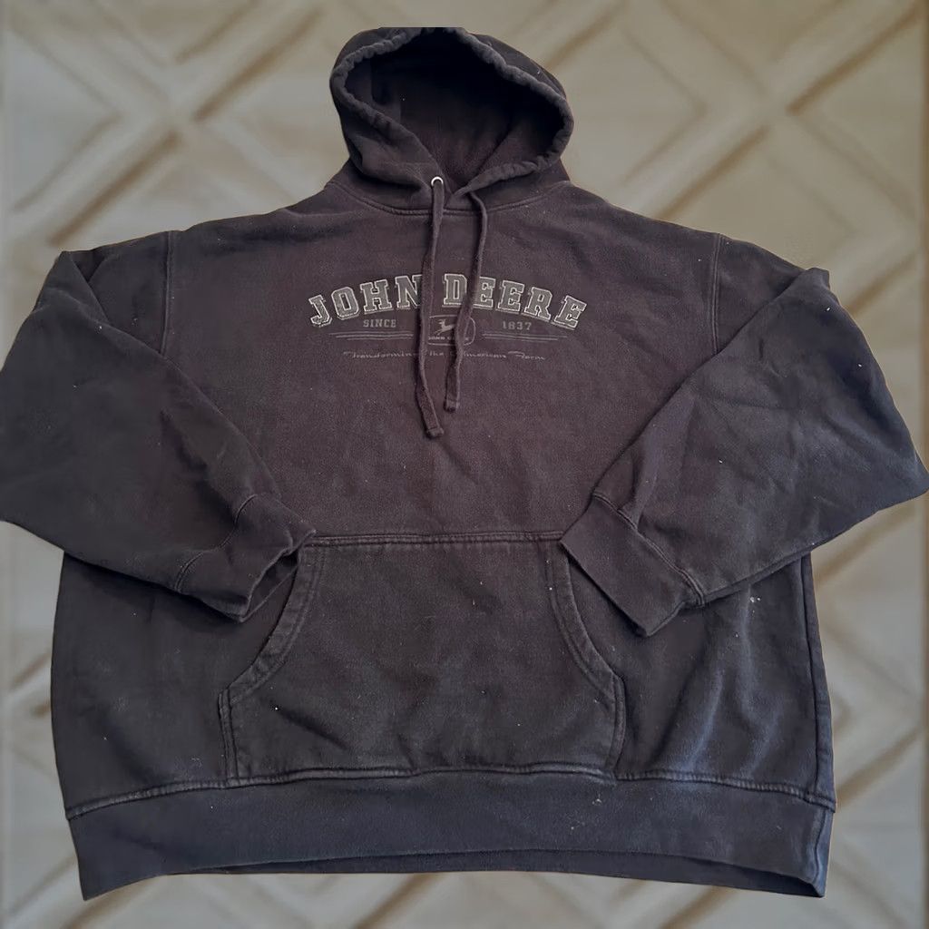 John Deere John Deere Equipment Hoodie Men XL Black Long Sleeve Pullover Size US XL / EU 56 / 4 - 1 Thumbnail