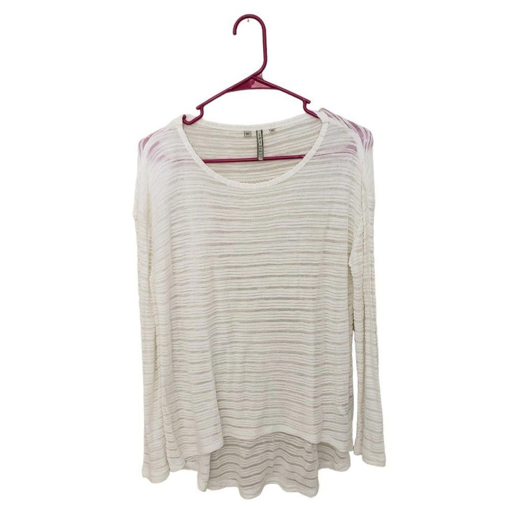 Designer CT1363 Ladies White Guess Long sleeve T shirt XS Size XS / US 0-2 / IT 36-38 - 1 Thumbnail