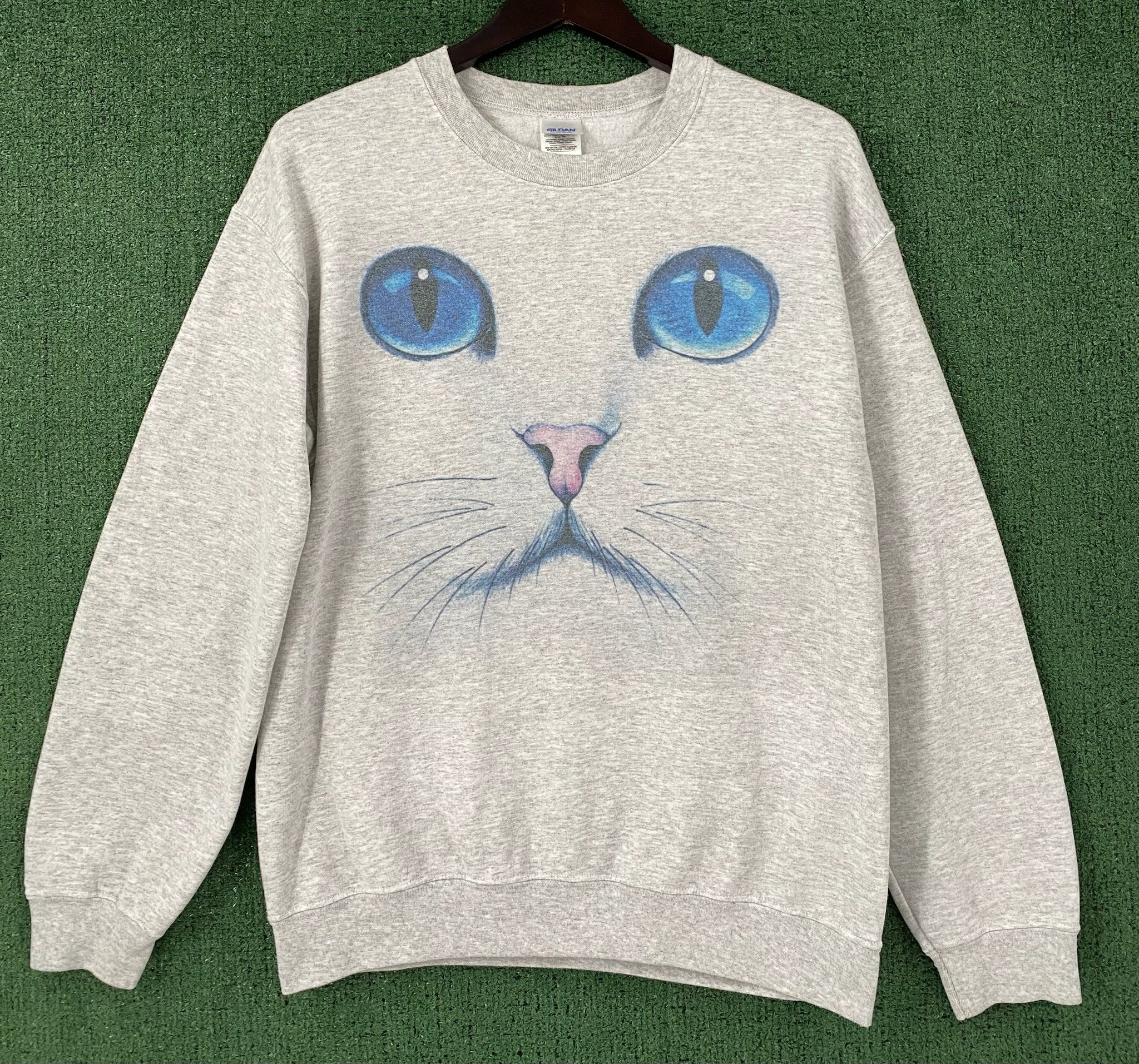 Gildan 90’s Cat Kitten Face Sweatshirt Women’s Size Medium Size M / US 6-8 / IT 42-44 - 1 Thumbnail