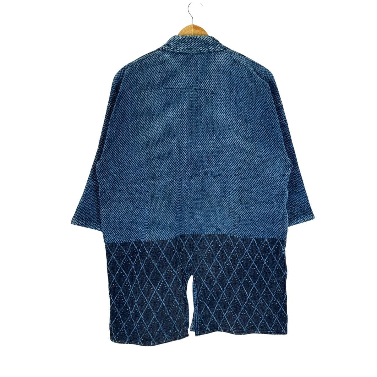 Indigo 🌟INDIGO NORAGI SASHIKO KENDO ERA BORO KIMONO Size US L / EU 52-54 / 3 - 12 Thumbnail