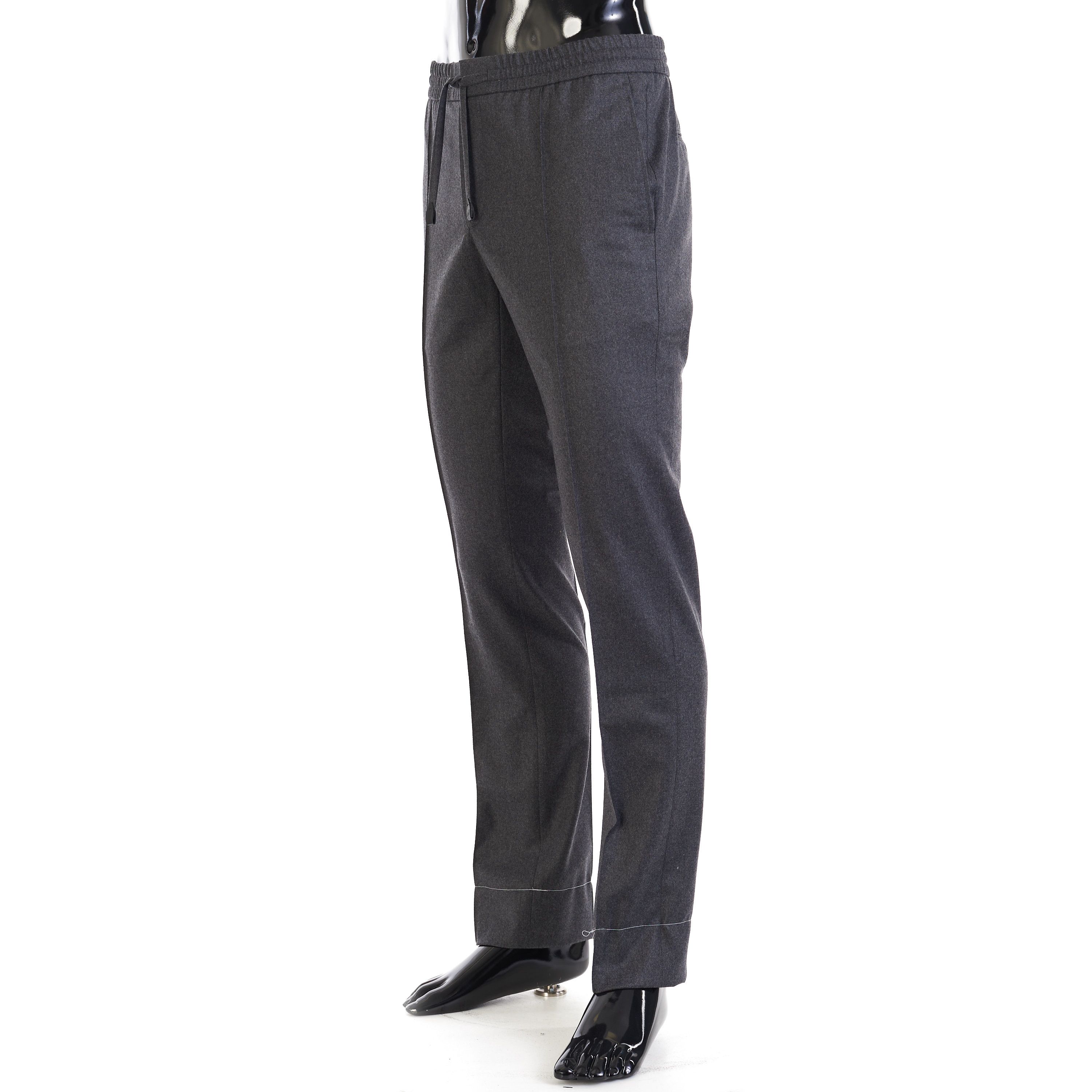 Brioni Gray Sidney Trousers - Cashmere & Wool Flannel, Drawstring Size US 32 / EU 48 - 2 Thumbnail