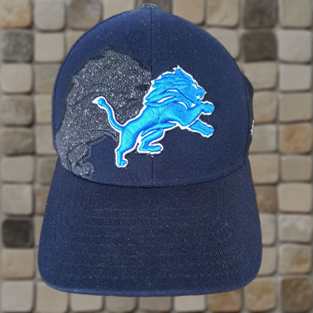 Reebok Reebok Hat Detroit Lions Black Fitted Small/Medium Baseball Cap Men Baseball Cap Small/Medium Black Lions Reebok Hat Sports Mens Size ONE SIZE - 1 Thumbnail