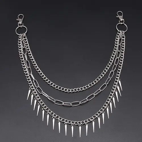 Jewelry Kawasaki x Mieko Multilayer Spike Pant Chain Size ONE SIZE - 1 Thumbnail
