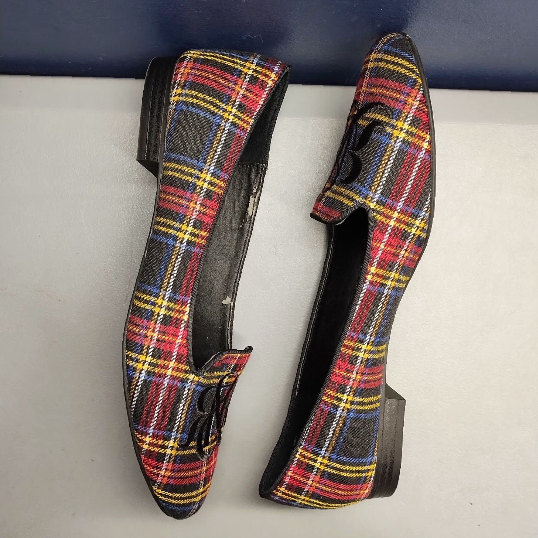 Vintage Rock & Republic Ballet Flats Womens US 9.5M Multi Plaid Embroidered Logo Slip On Ballet Flat Size US 10 / IT 40 - 3 Thumbnail