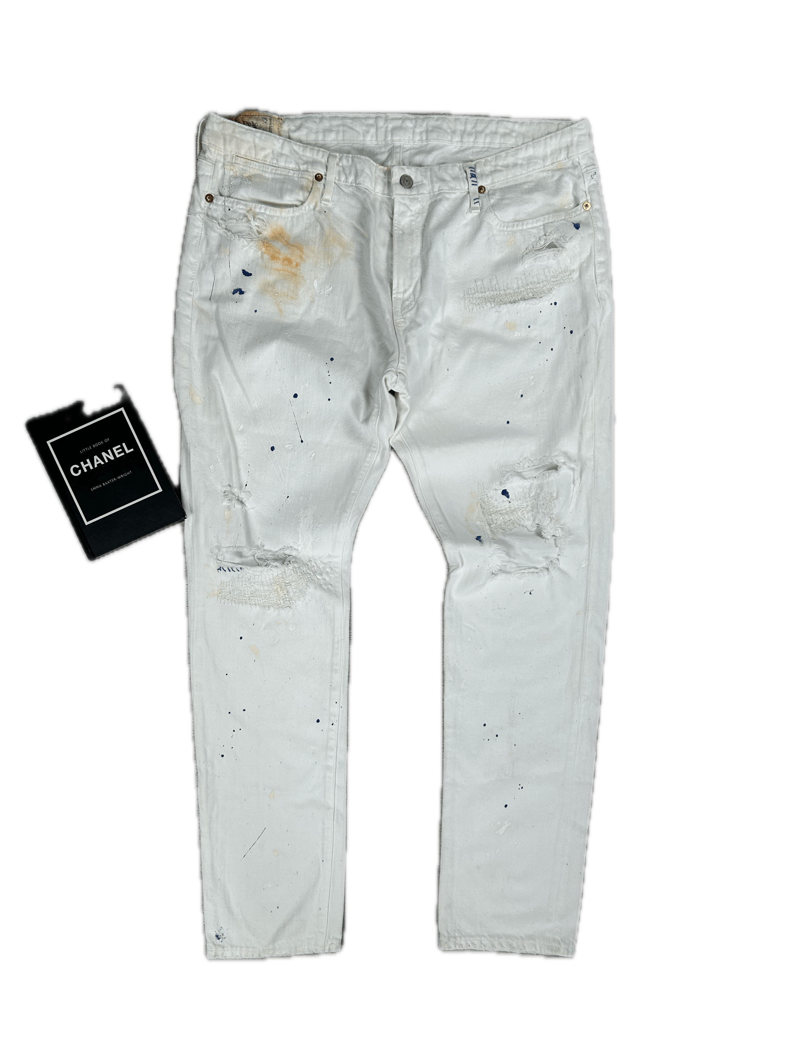 Ralph Lauren × Vintage Ralph Lauren Jeans Distressed denim Ripped Multicolour Size US 32 / EU 48 - 1 Thumbnail