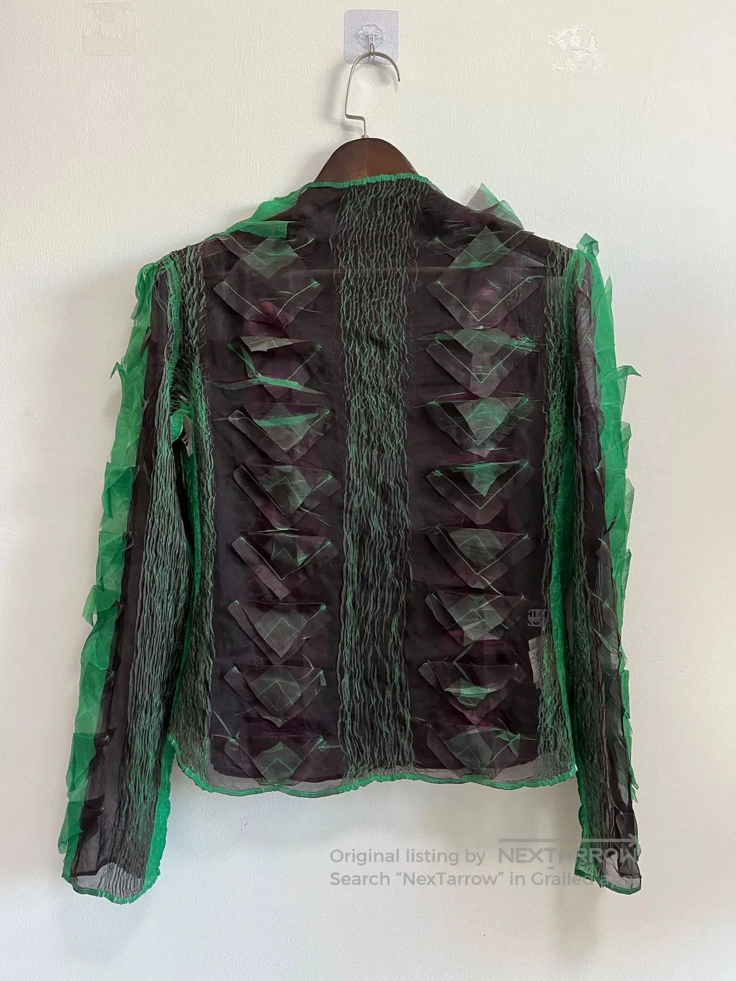 Other YOSHIKI HISHINUMA Green Mesh Top. Size L / US 10 / IT 46 - 5 Thumbnail