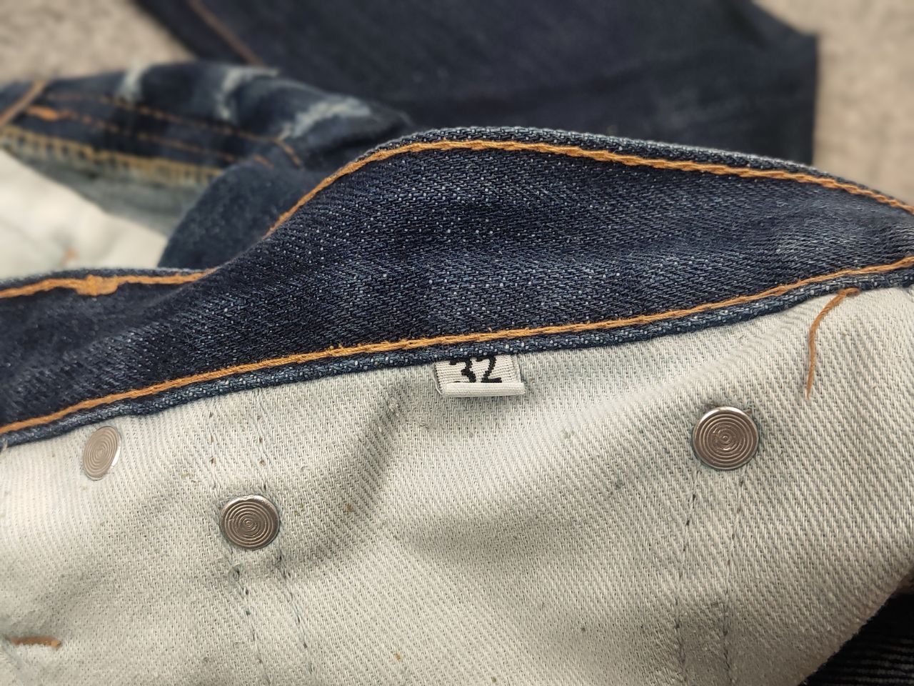 Japanese Brand Vintage D.H. Tribute Japanese Selvedge Faded Denim Jeans Size US 32 / EU 48 - 16 Thumbnail