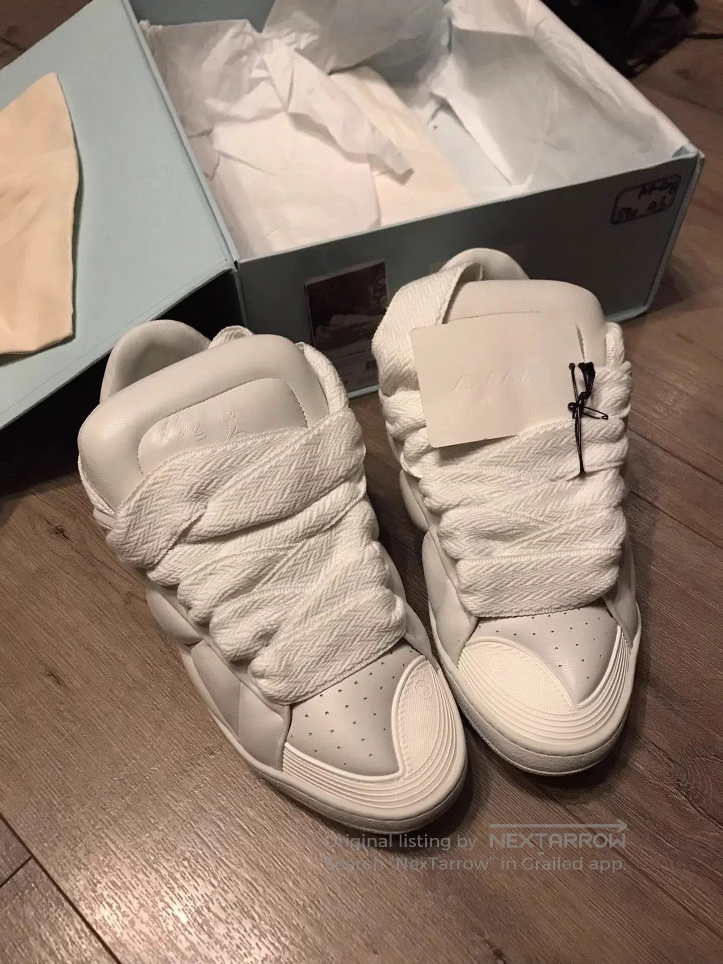 Lanvin White Hi-Top Sneakers Size 10. Size US 10 / EU 43 - 1 Thumbnail