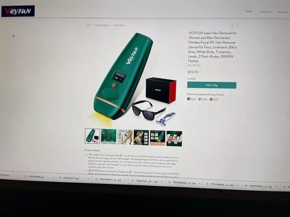 Other VEYFUN Depilator Hair Removal/ Women/ 5 Intensity Levels, Size ONE SIZE - 2 Thumbnail