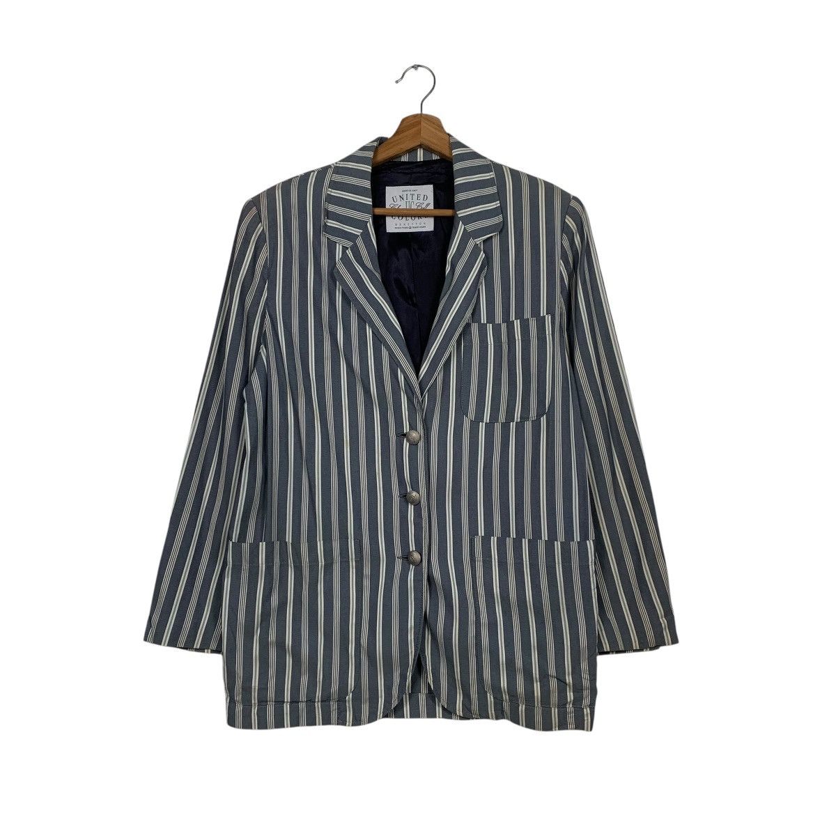United Colors Of Benetton United Color Of Benetton Stripe Casual Jacket Size M / US 6-8 / IT 42-44 - 1 Thumbnail