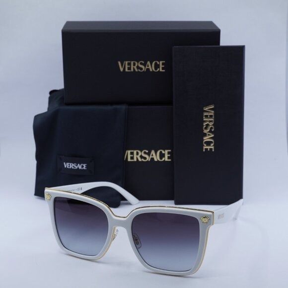 Versace Versace VE2278D 314/8G Sunglasses White Square Frame, Grey L Size ONE SIZE - 10 Thumbnail