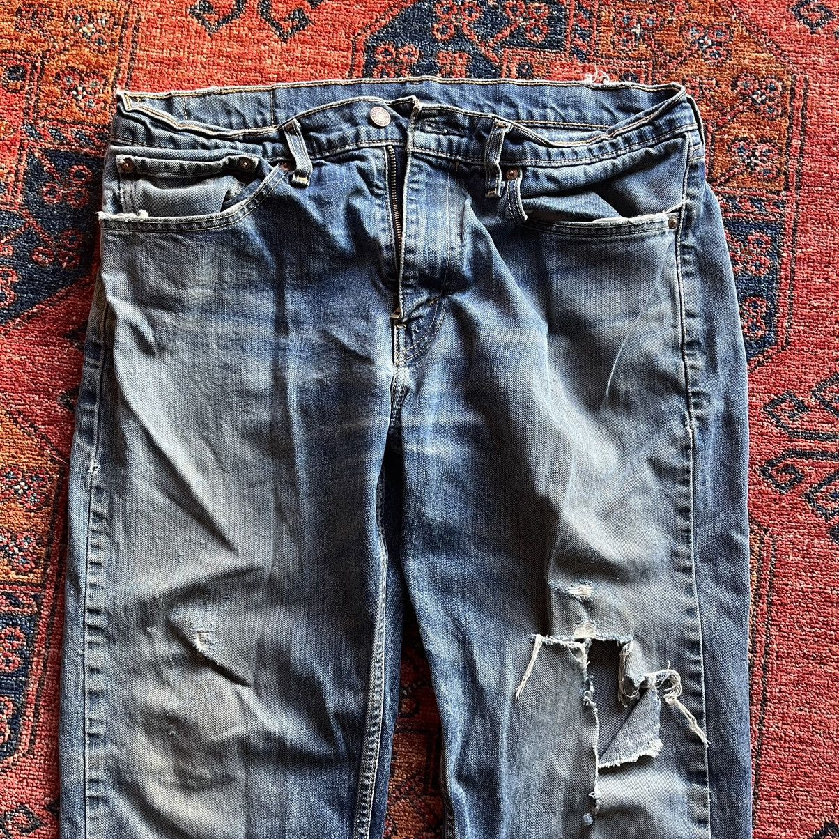 Levi's Distressed Thrashed Levi’s OG Jeans Size US 36 / EU 52 - 2 Thumbnail