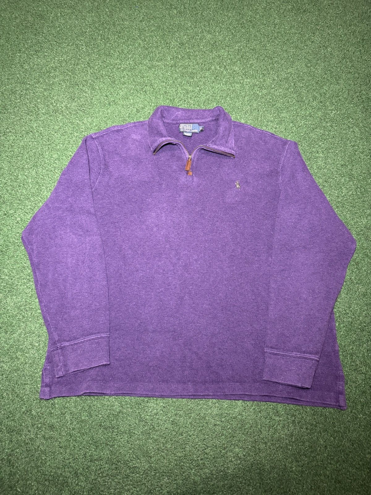 Polo Ralph Lauren Vintage 90s 1/4 Zip Purple Sweatshirt