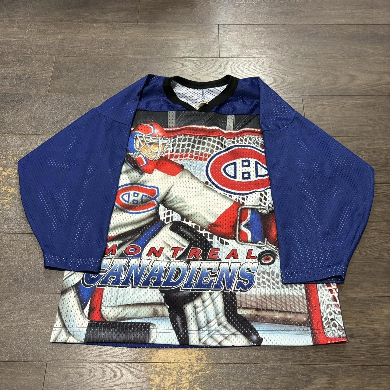 Designer vintage Montreal Canadiens all over print fan jersey 90s S/M Size US M / EU 48-50 / 2 - 3 Thumbnail