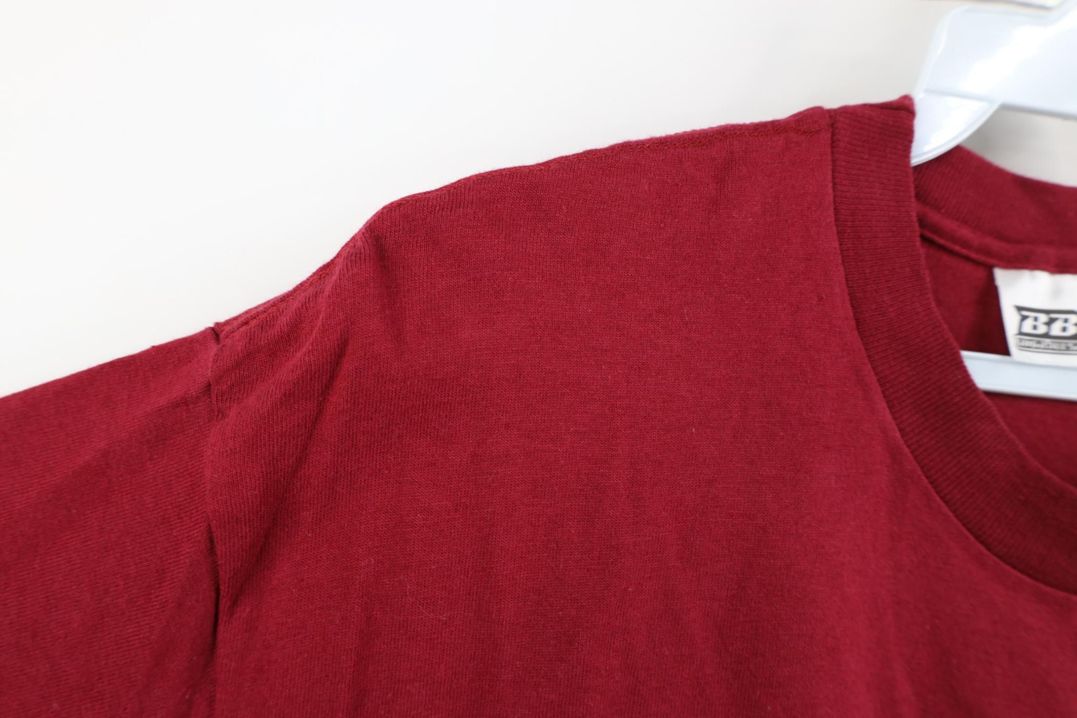 Vintage Vintage 90s Spell Basketball Short Sleeve T-Shirt Red Cotton Size US S / EU 44-46 / 1 - 8 Thumbnail