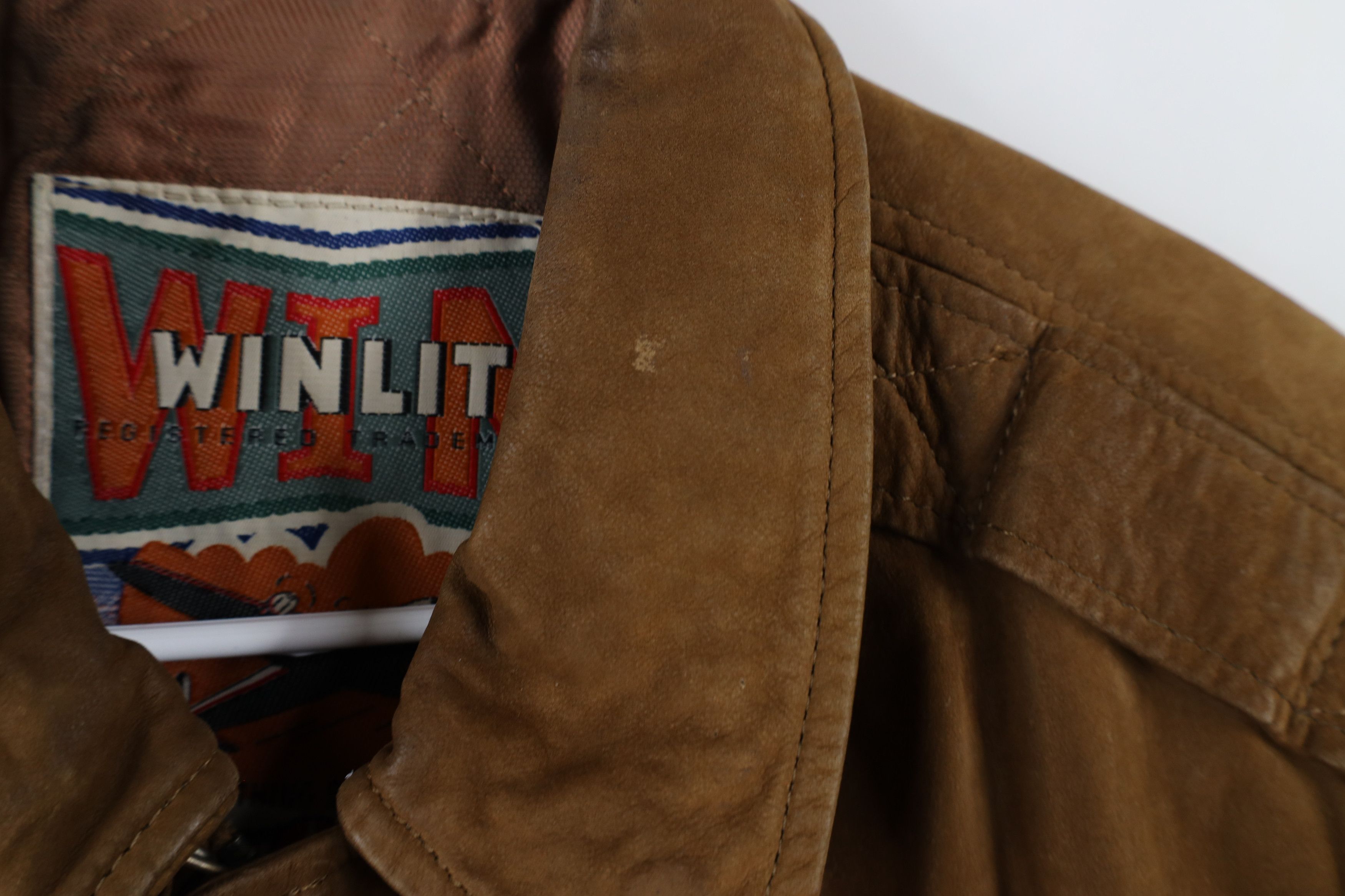 Vintage Vintage 90s Streetwear Suede Leather Flight Bomber Jacket Size US S / EU 44-46 / 1 - 9 Thumbnail