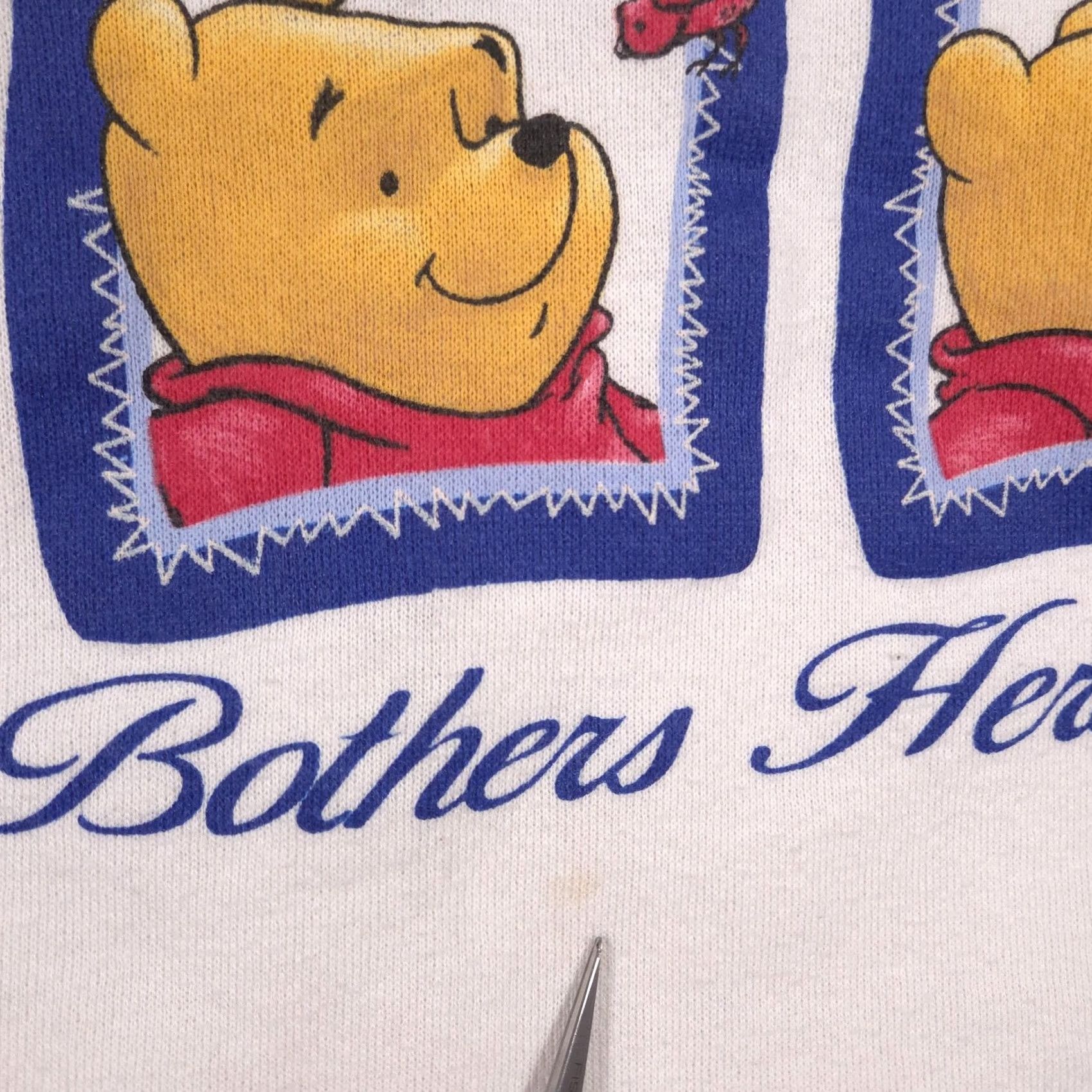 Hereu VINTAGE Pooh Sweatshirt Mens XL White No Bothers Here Pooh Graphic 90s Size US XL / EU 56 / 4 - 6 Thumbnail