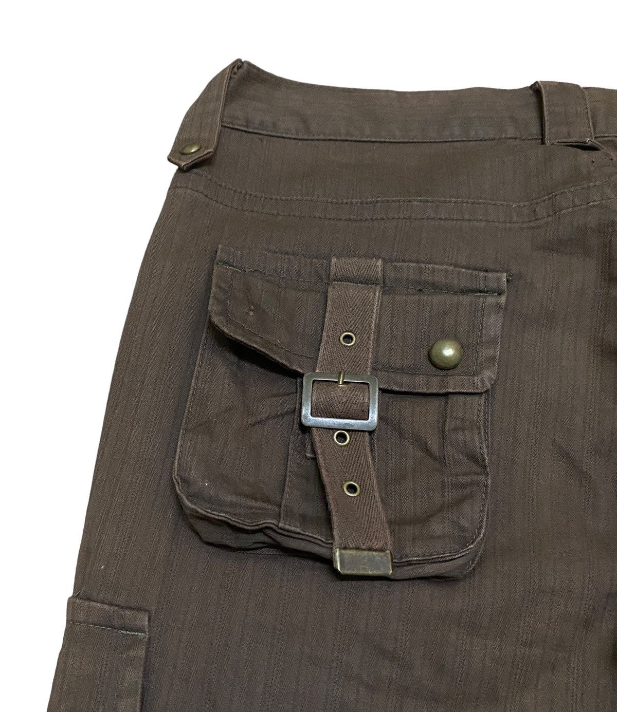 Le Grande Bleu (L.G.B.) Rare Vintage Semantic Design Tactical Flared Sun Faded 1990s Size US 30 / EU 46 - 5 Thumbnail