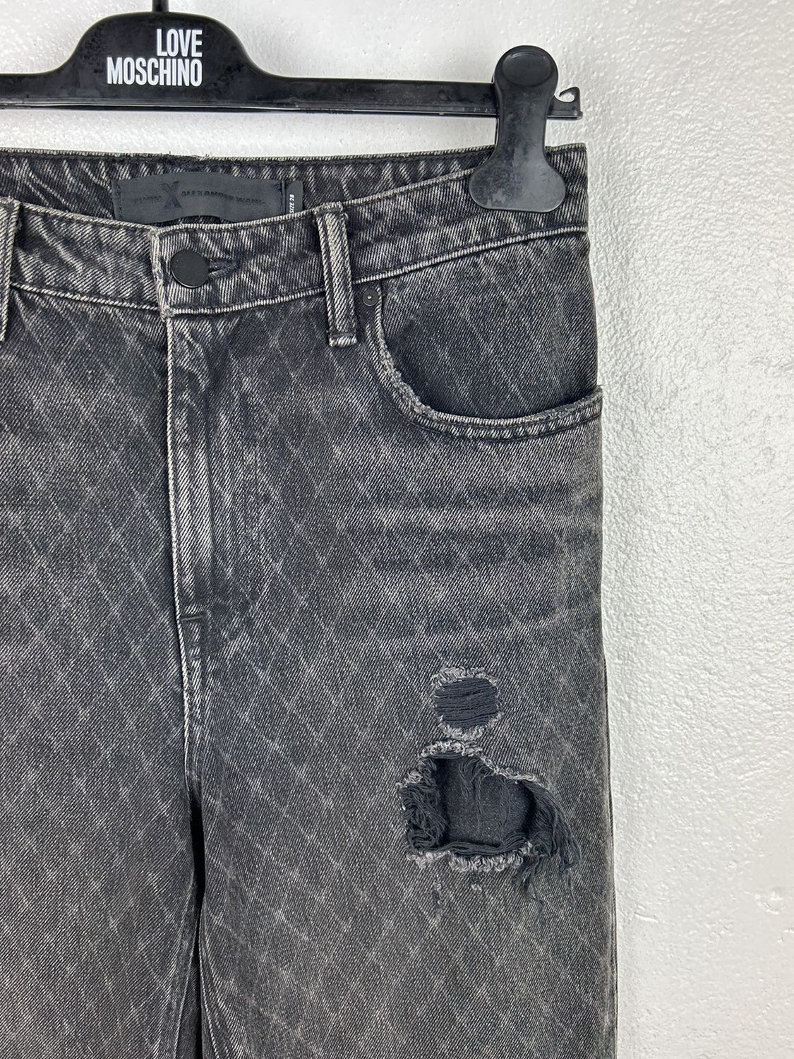 Alexander Wang Alexander Wang Grey Cult Net Straight Let Five Pocket Jeans Size 28" / US 6 / IT 42 - 2 Thumbnail