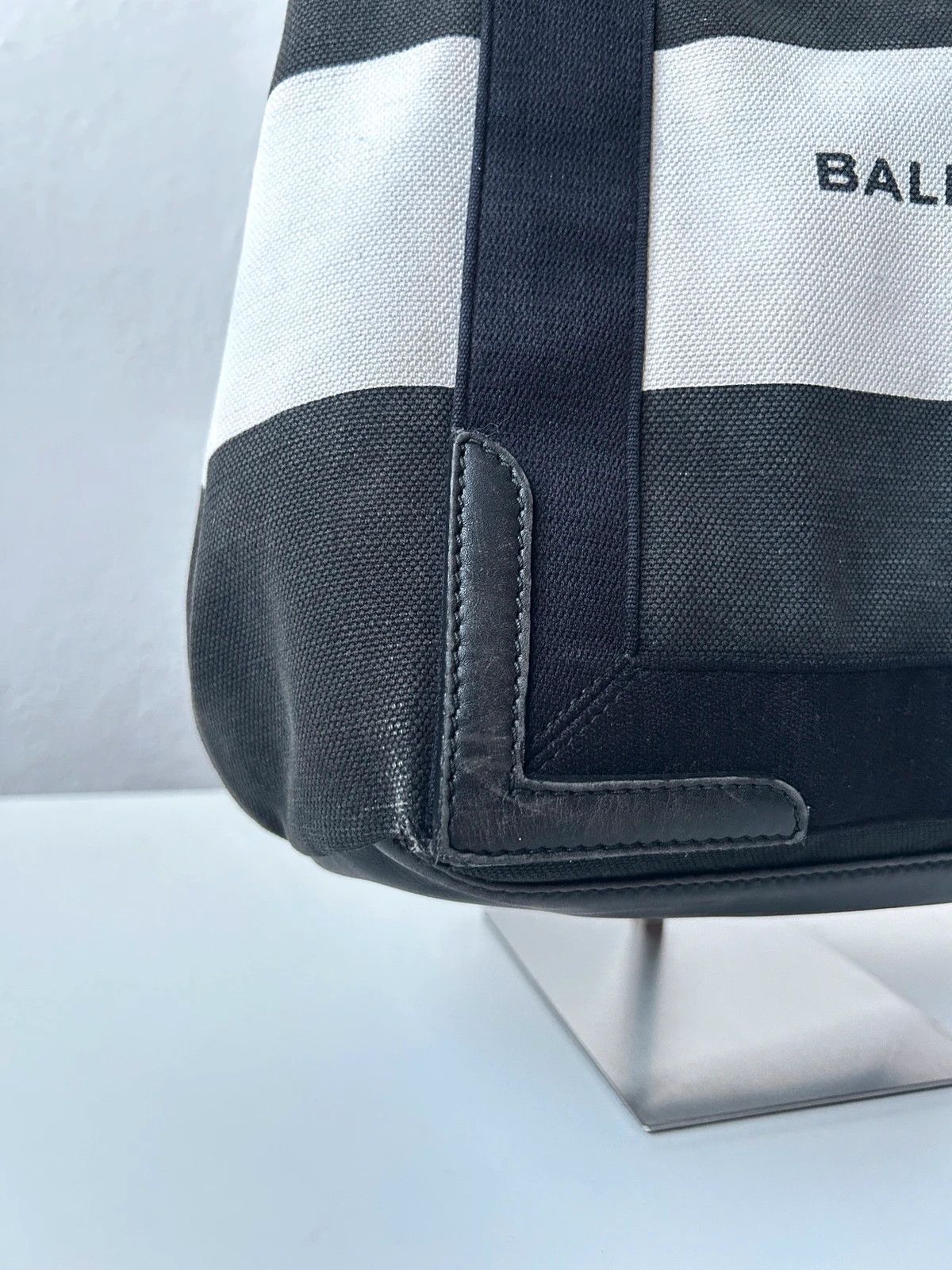 Balenciaga Balenciaga navy cabas logo tote bag small Size ONE SIZE - 10 Thumbnail