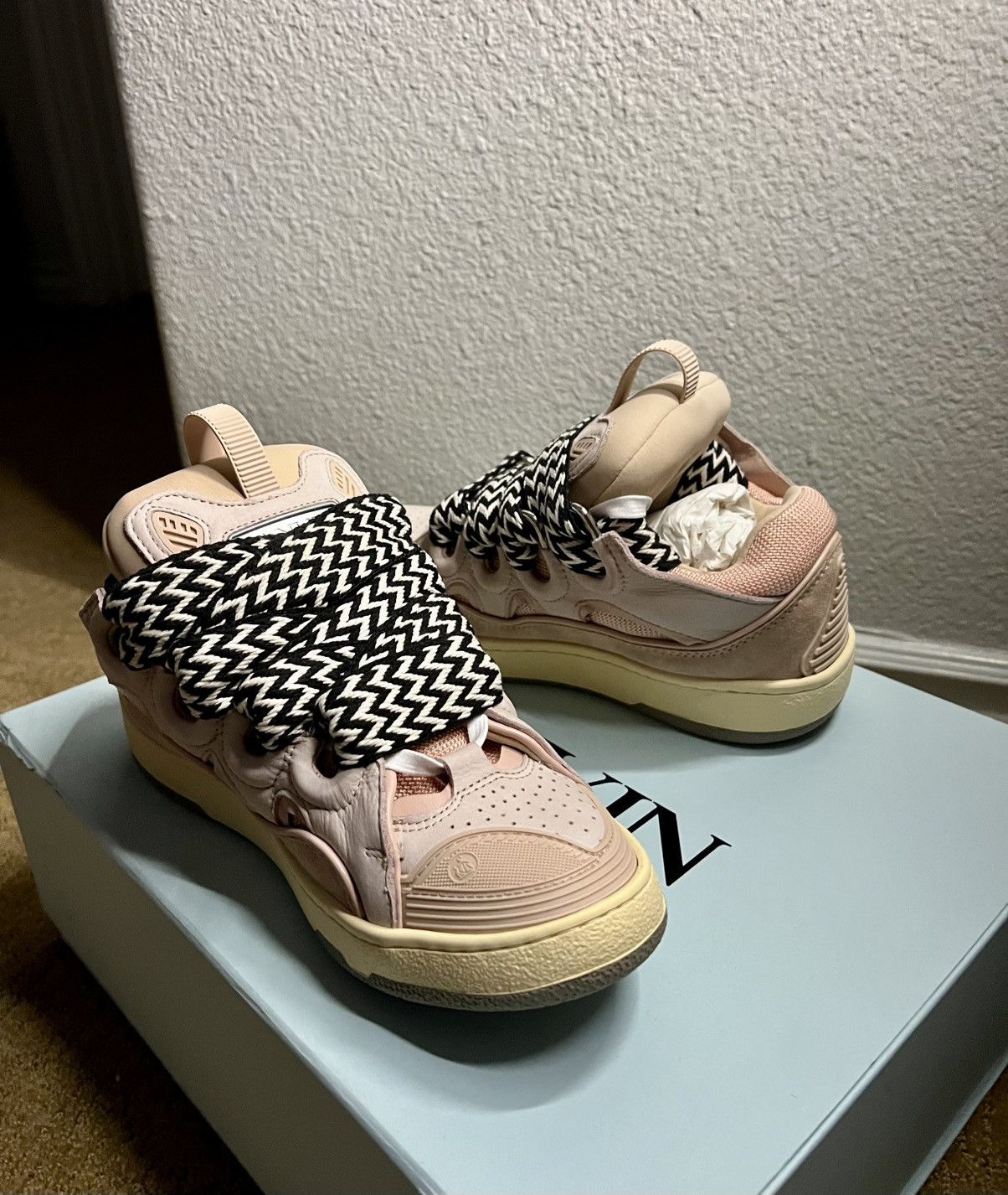 Lanvin Lanvin Leather Curb Pink Gum (Women’s) Size US 8 / IT 38 - 1 Thumbnail