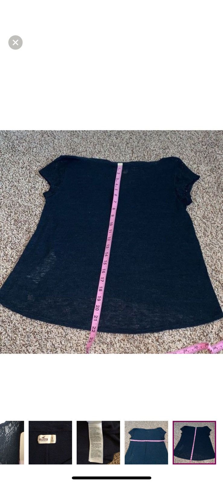 Hollister Hollister small lace navy top Size S / US 4 / IT 40 - 6 Thumbnail