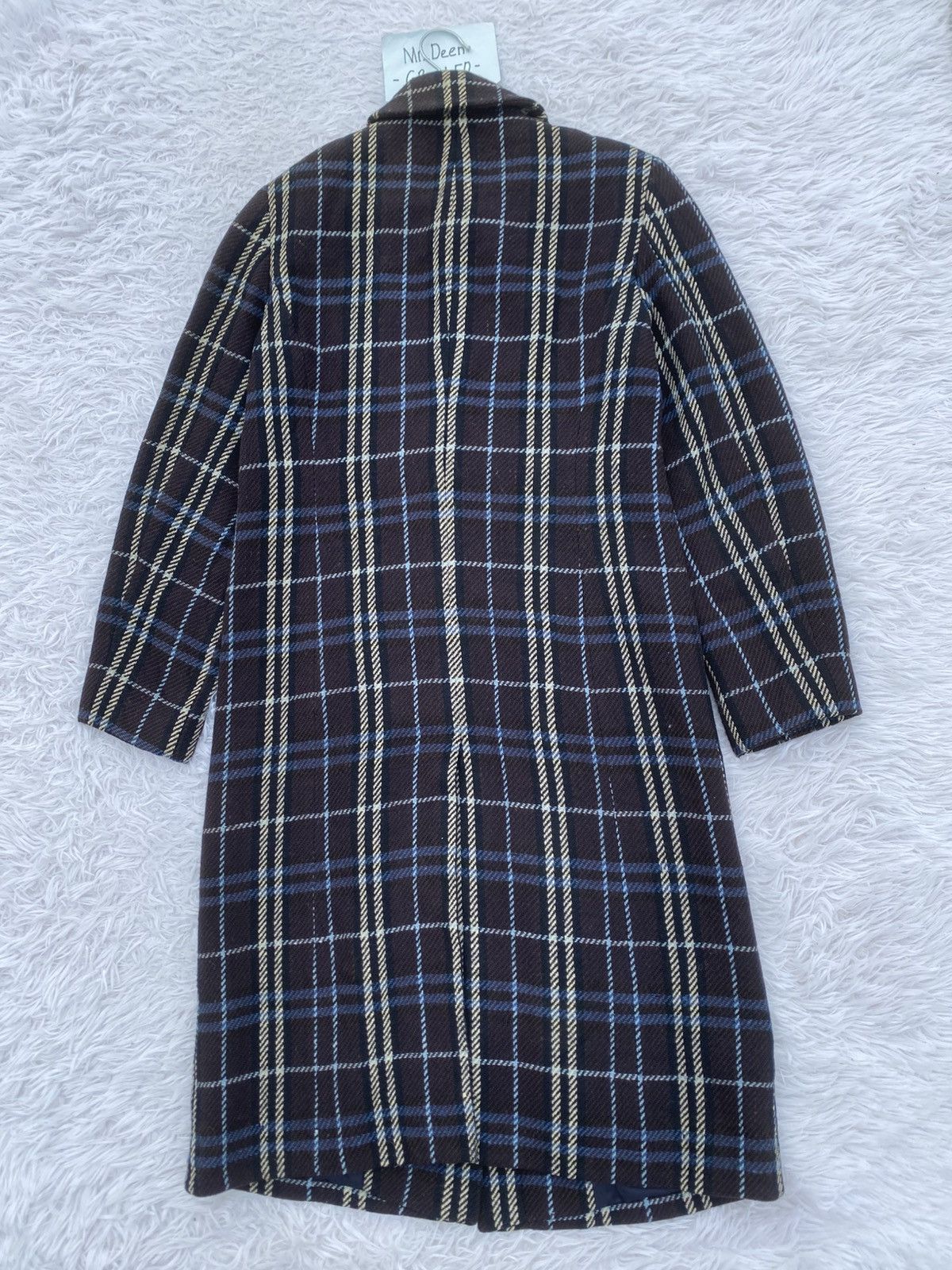 Burberry Rare Vintage Burberry Wool Checkered Long Coat/ Jacket Size 34R - 21 Thumbnail