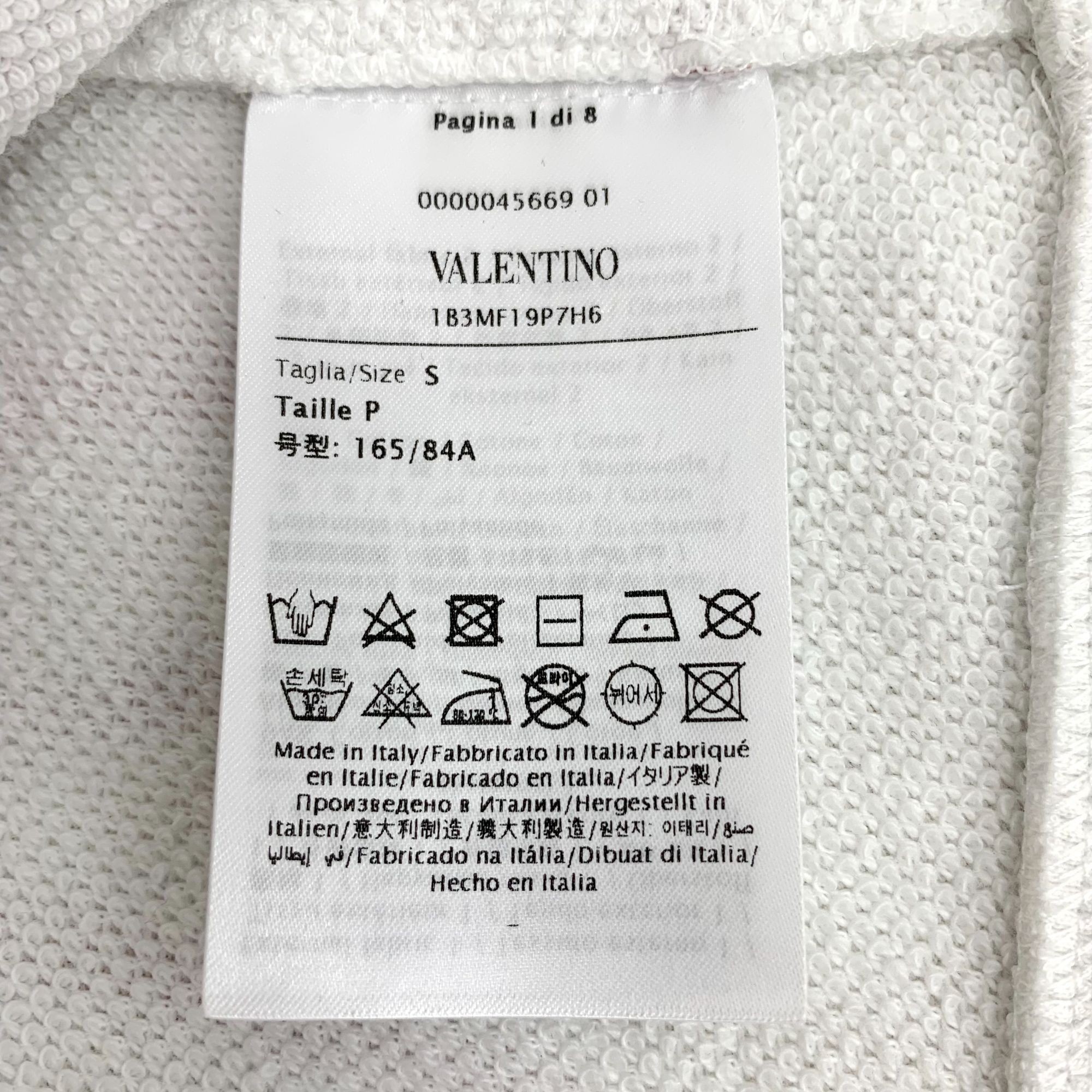 Valentino Valentino White & Red Graphic Love Print Hoodie Cotton Long- Size S / US 4 / IT 40 - 4 Thumbnail