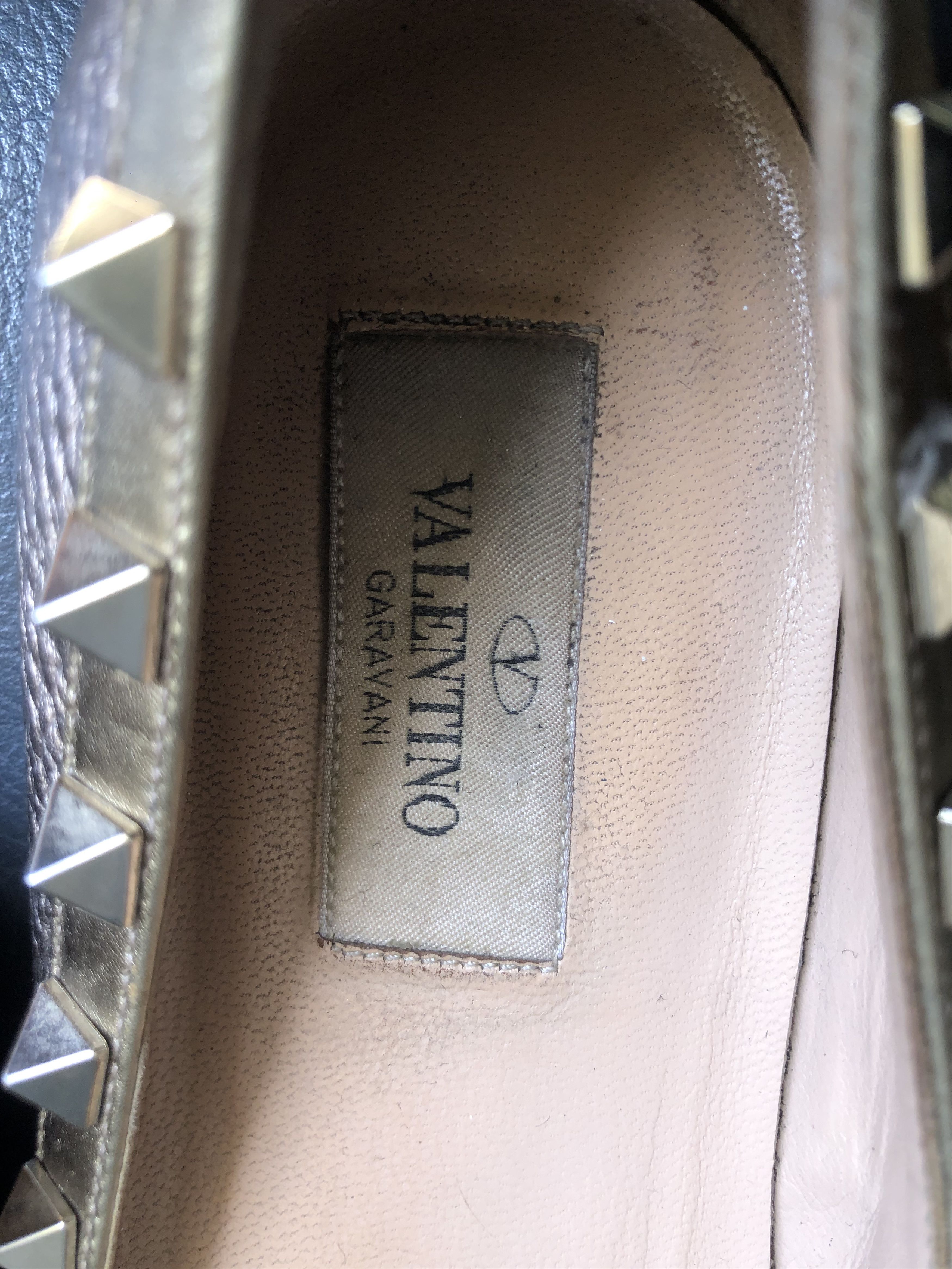 Giovanni Valentino Valentino Garavani Gray Women’s Rockstudded Flats Size 38 Size US 8 / IT 38 - 11 Thumbnail