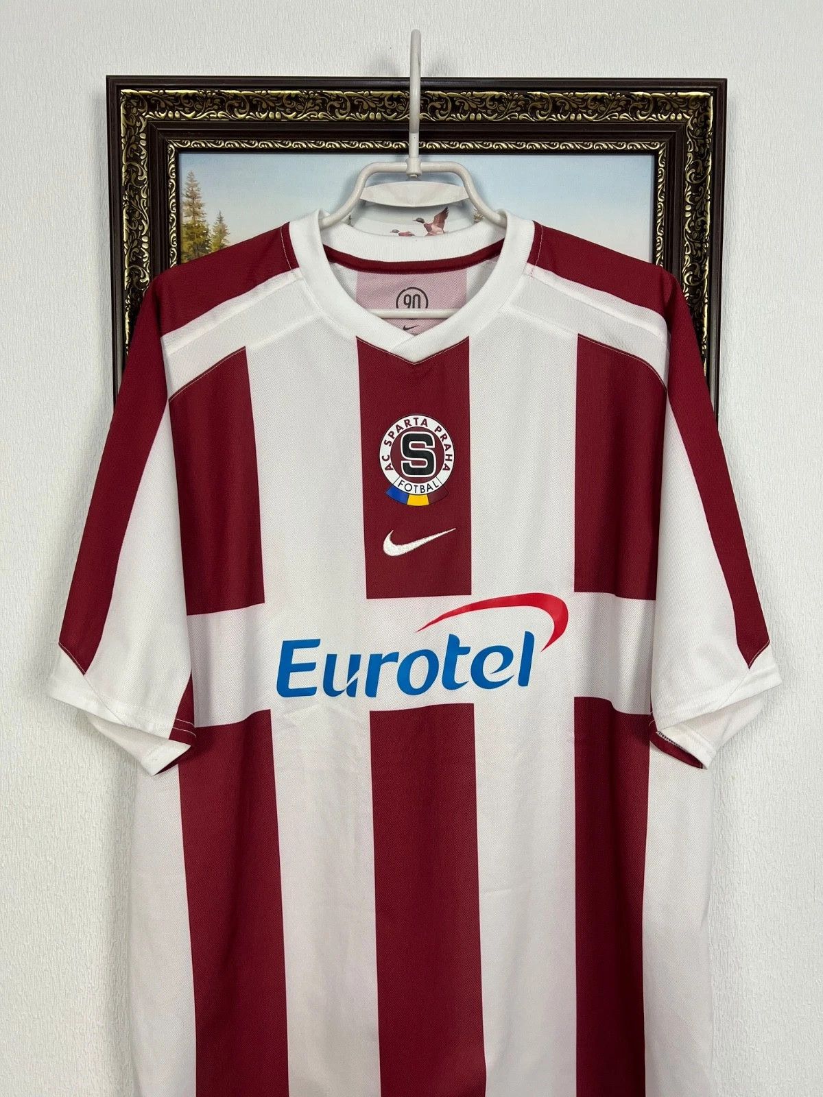 Nike Sparta Praha football shirt 2005 Soccer Nike Jersey Trikot Size US XL / EU 56 / 4 - 2 Thumbnail